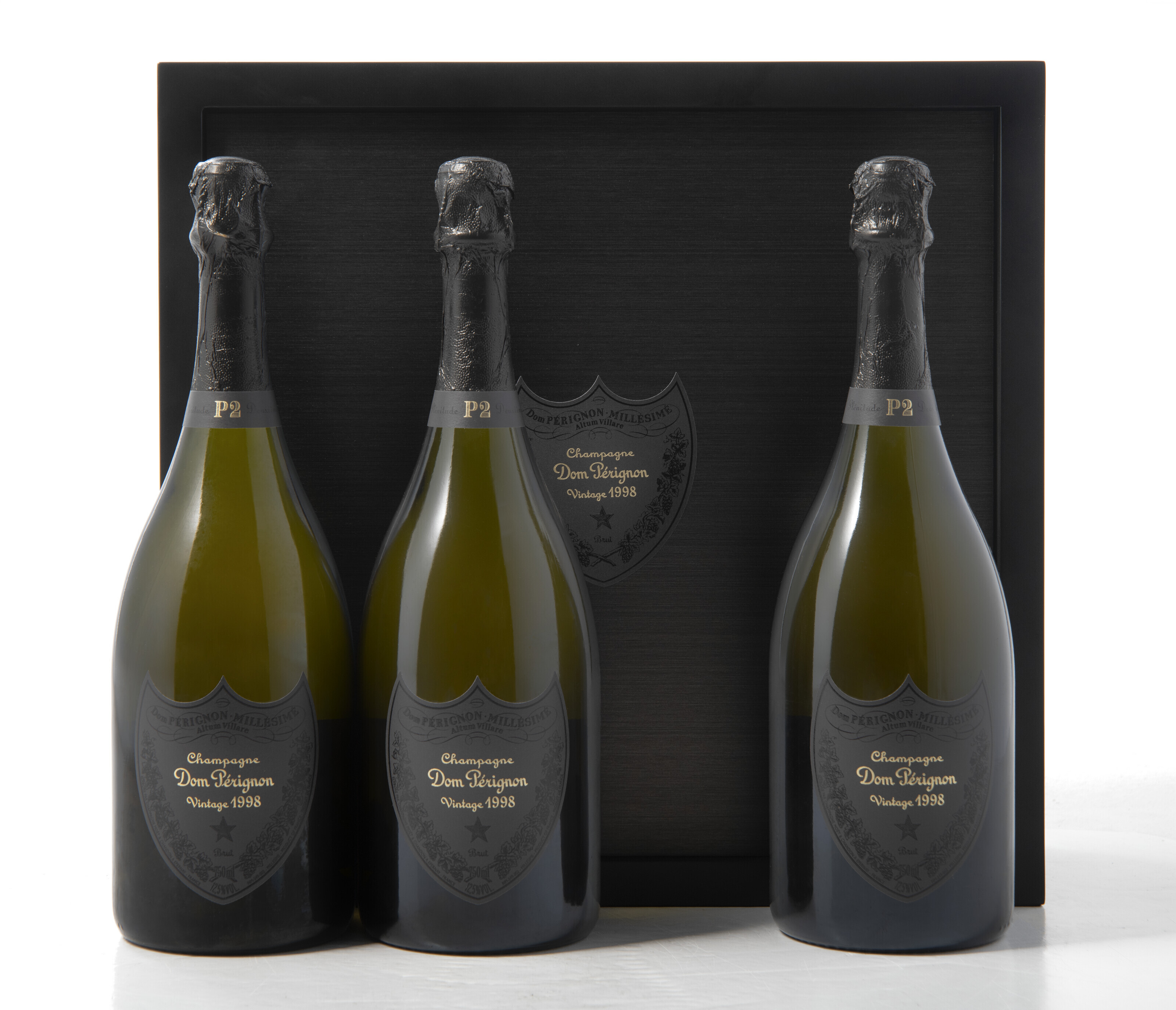 Dom Pérignon P2 1998, EpernayIn three-bottle original wooden cases ...