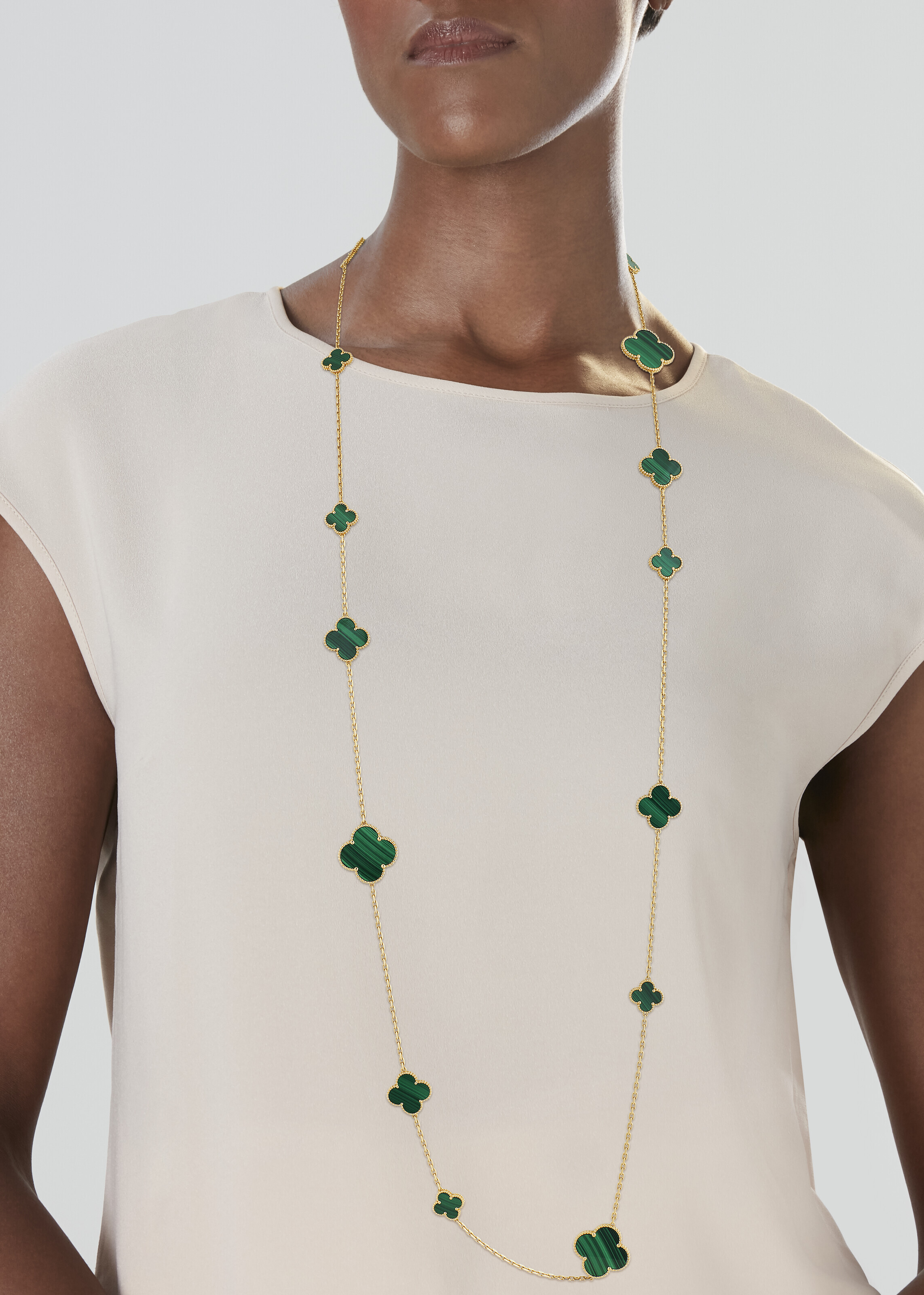 VAN CLEEF ARPELS MALACHITE 'MAGIC ALHAMBRA' NECKLACE, Christie's