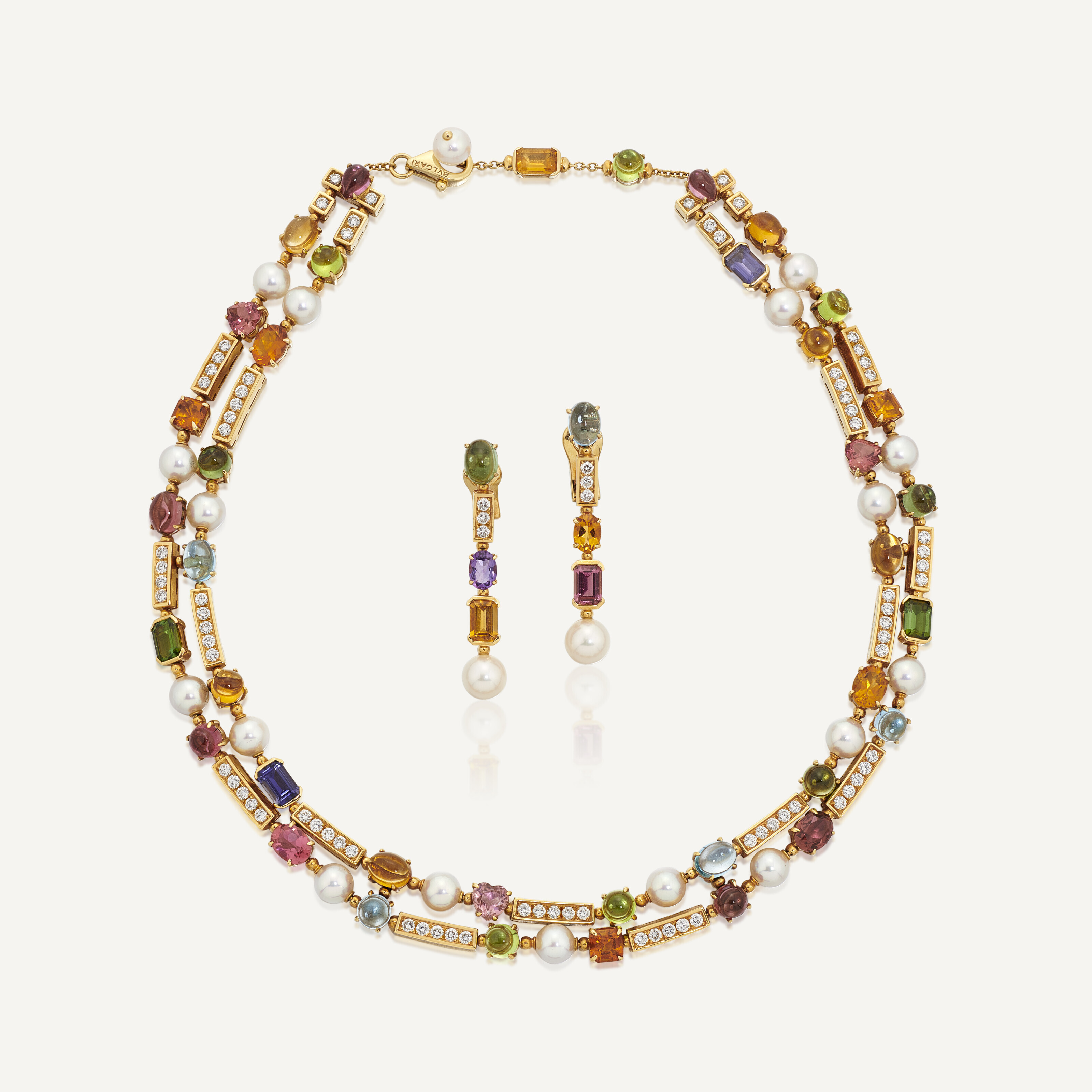 BULGARI 'ALLEGRA' NECKLACE AND EARRING SET, Christie's