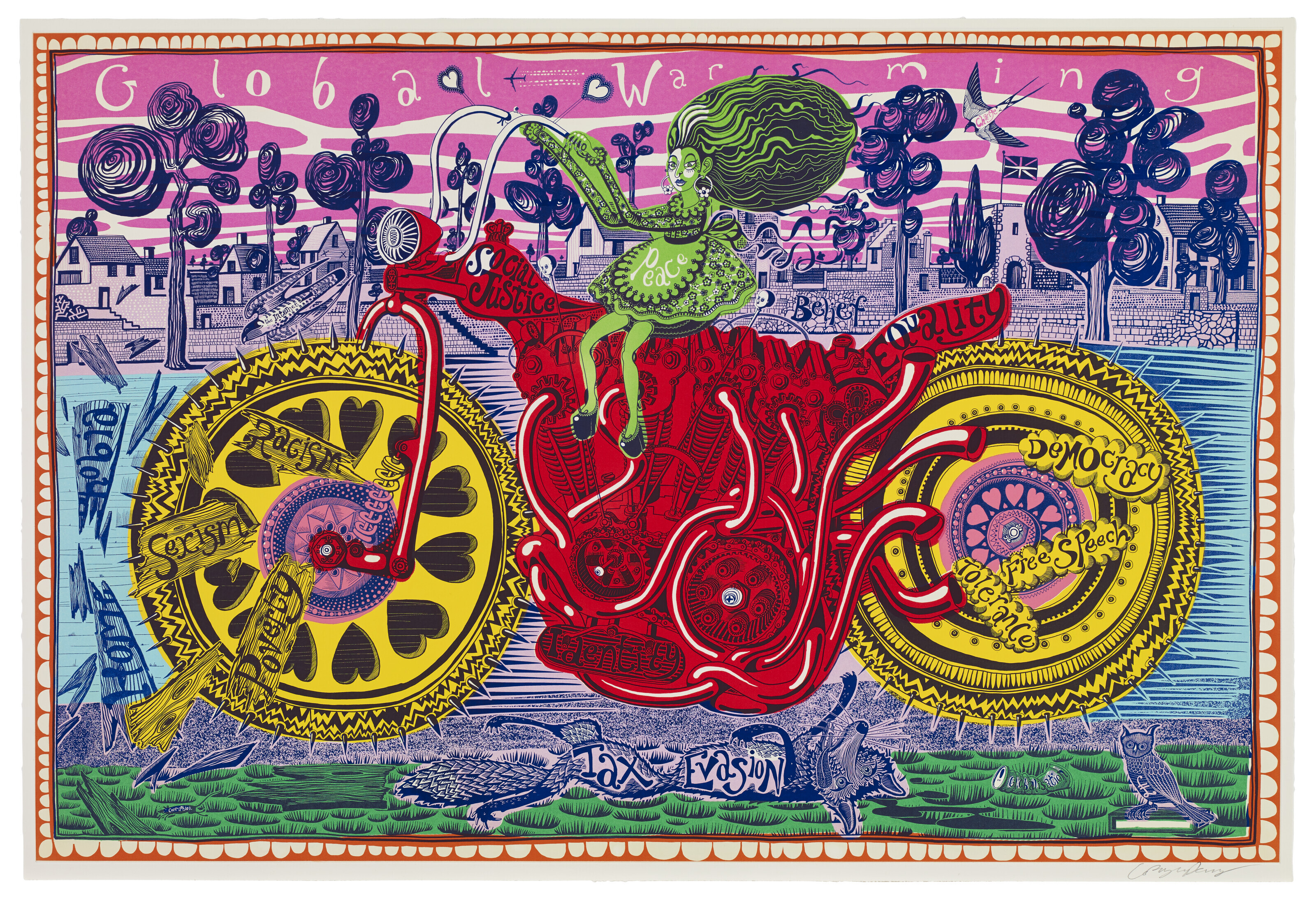 GRAYSON PERRY (B. 1960), Selfie with Political Causes | Christie’s