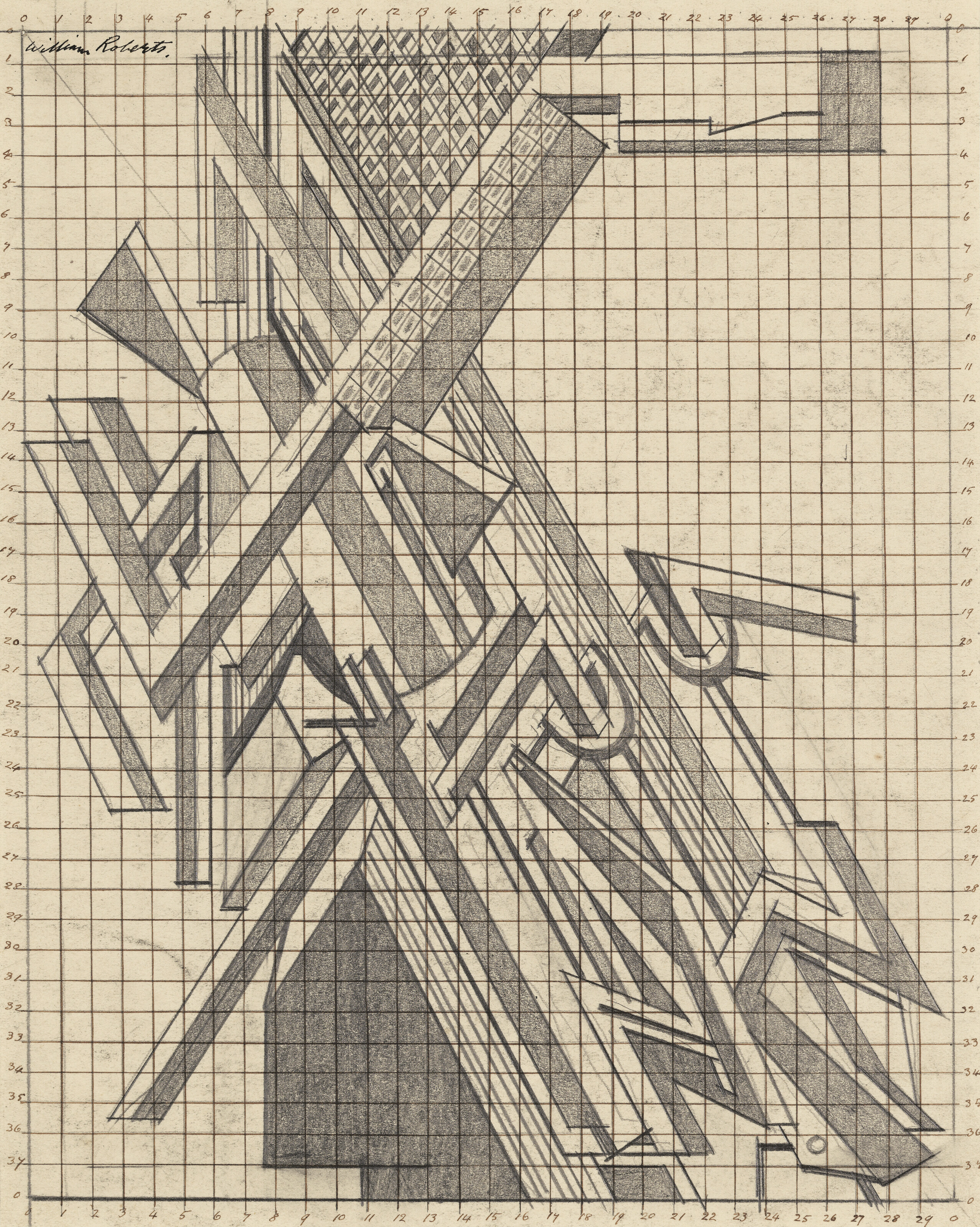 William Roberts, R.A. (1895-1980), St George and the Dragon, 1915. Pencil on paper, squared for transfer. 10 x 8 in (25.4 x 20.3 cm). Sold for £239,400 on 21 March 2023 at Christie’s in London