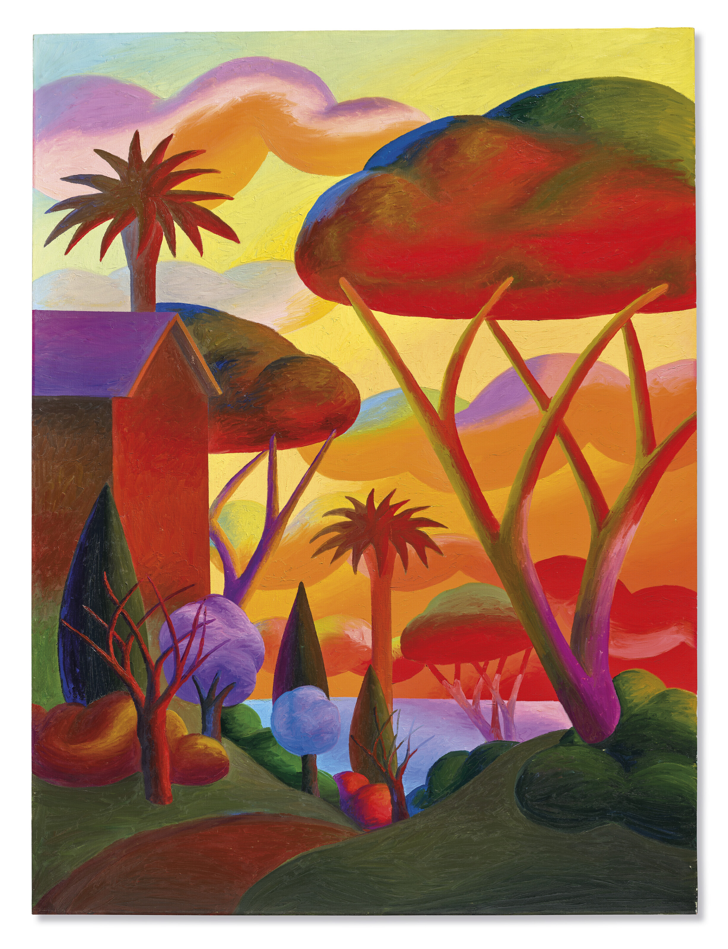 Salvo (1947-2015), Il giorno fu pieno di lampi la sera verranno le stelle (The day was full of lightning in the evening stars will come out), 1991, sold for £693,000 on 13 October 2023 at Christie's in London