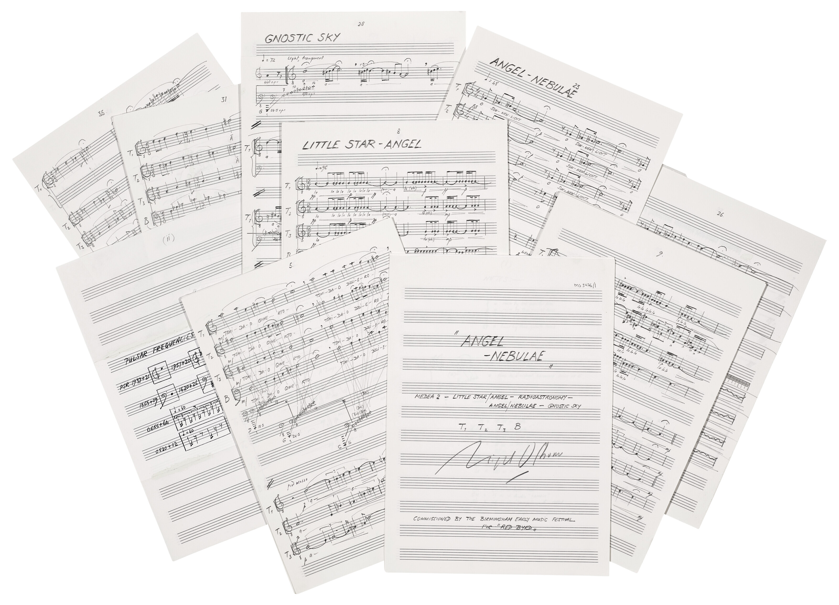 György Ligeti (1923-2006), Autograph working manuscript signed (in