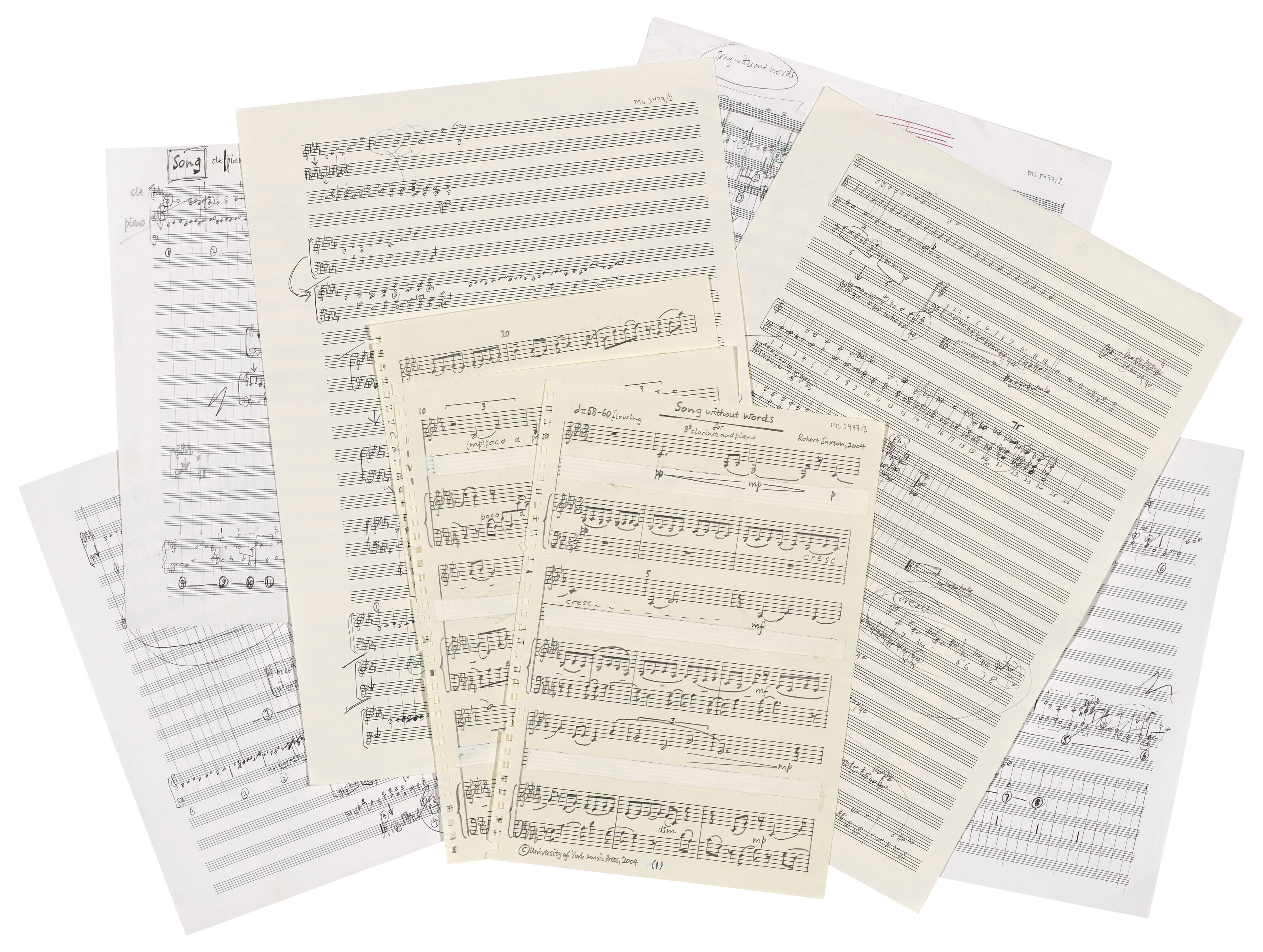 György Ligeti (1923-2006), Autograph working manuscript signed (in