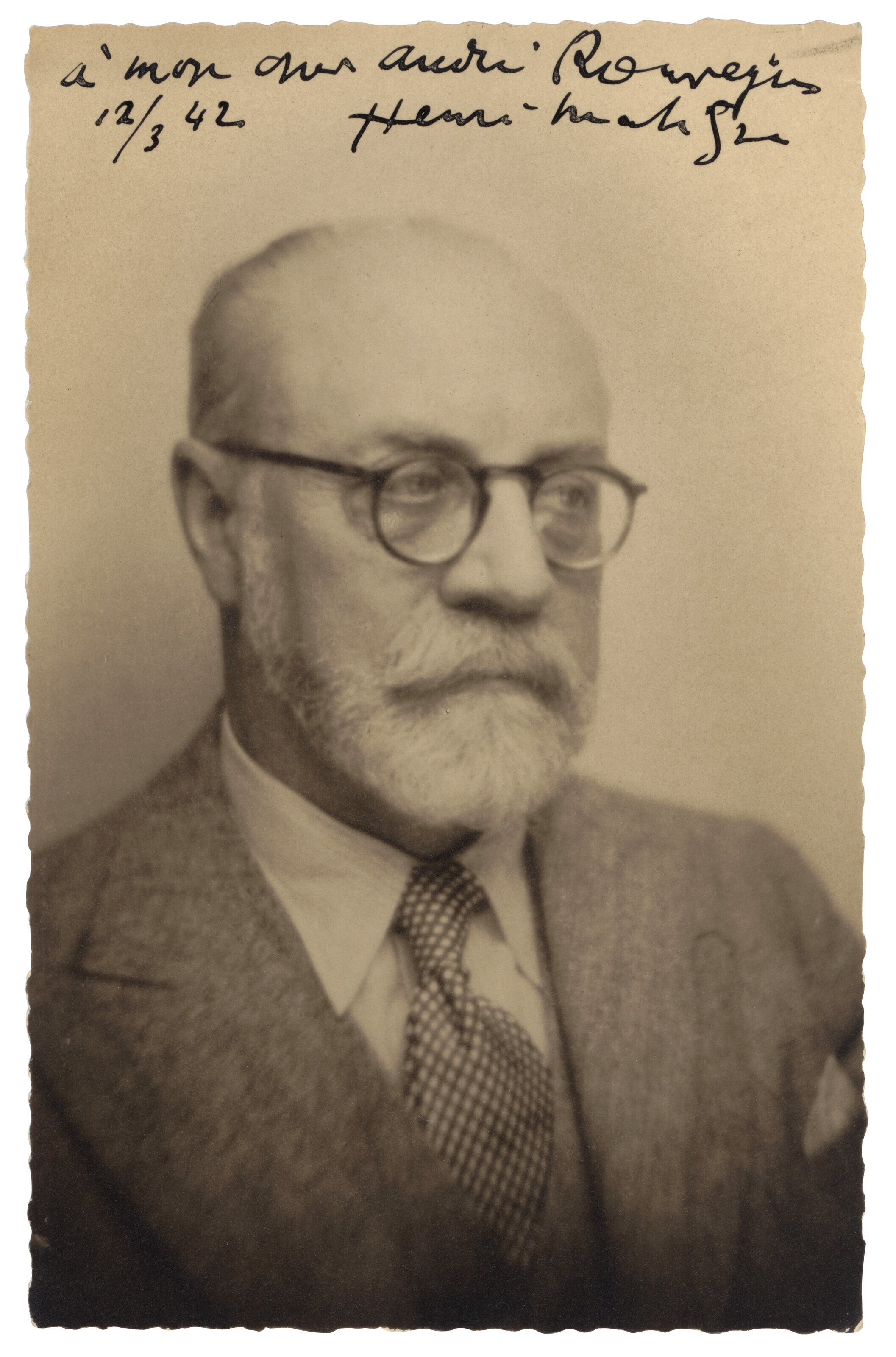 Henri Matisse (1869-1954), Picture postcard of the artist signed