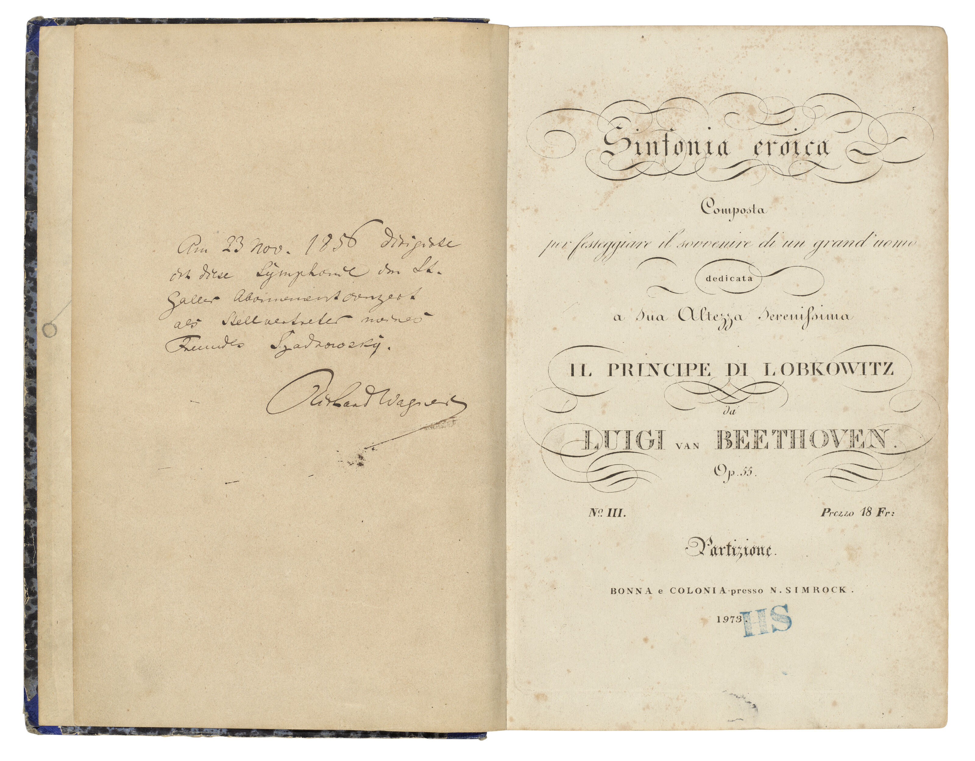 Richard Wagner (1813-1883) and Franz Liszt (1811-1886), Wagner's copy ...