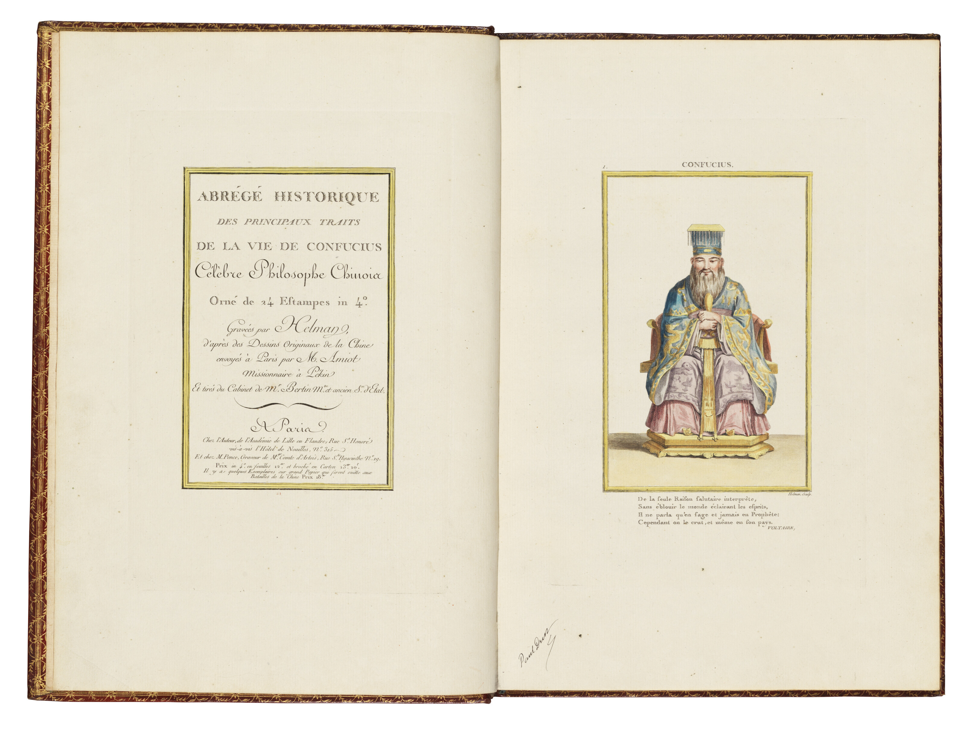 Portrait historique de l'empereur de Chine, presenté au roy