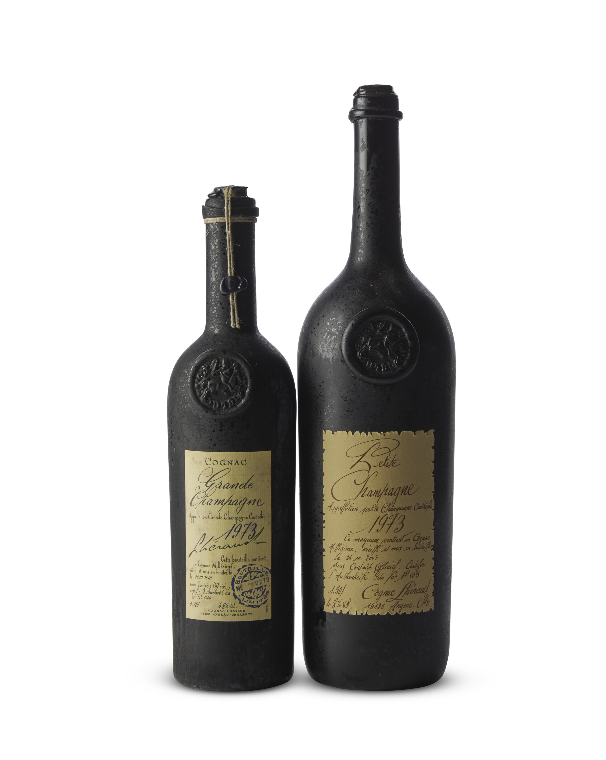 Mixed 1973 Lheraud Cognac, Lheraud Grande Champagne Cognac 1973Bottled