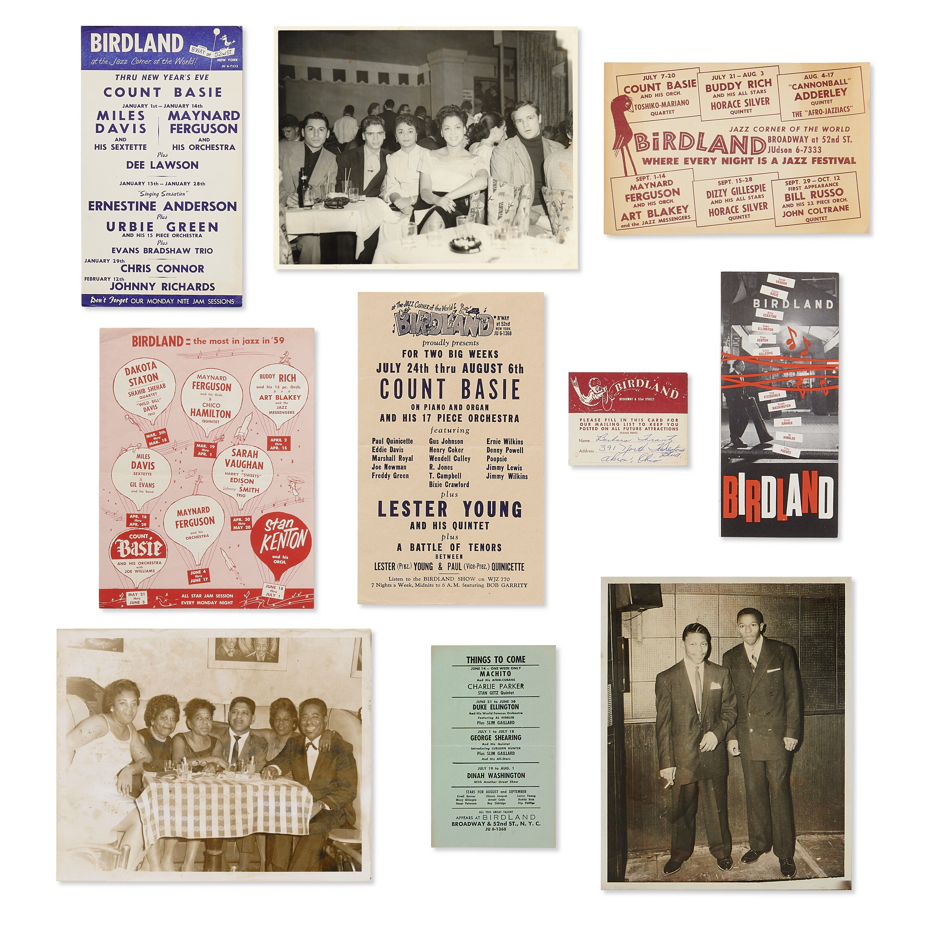 BIirdland: A collection of concert handbills and other ephemera
