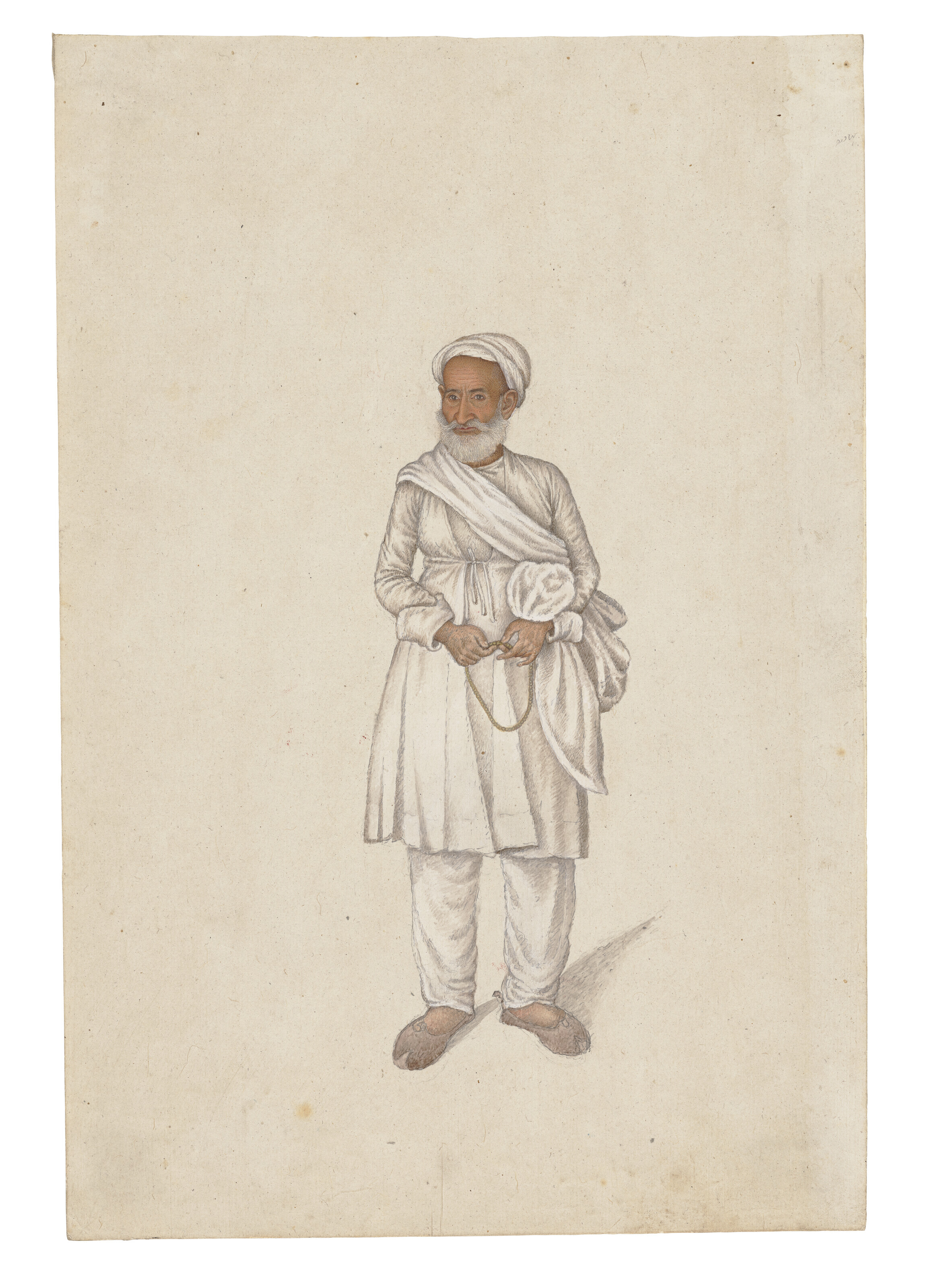 Portrait of Buhadoorah, a 'Fraser Album artist', Delhi or Haryana, north India, first quarter 19th century, sold for £264,600 on 27 October 2023 at Christie’s in London