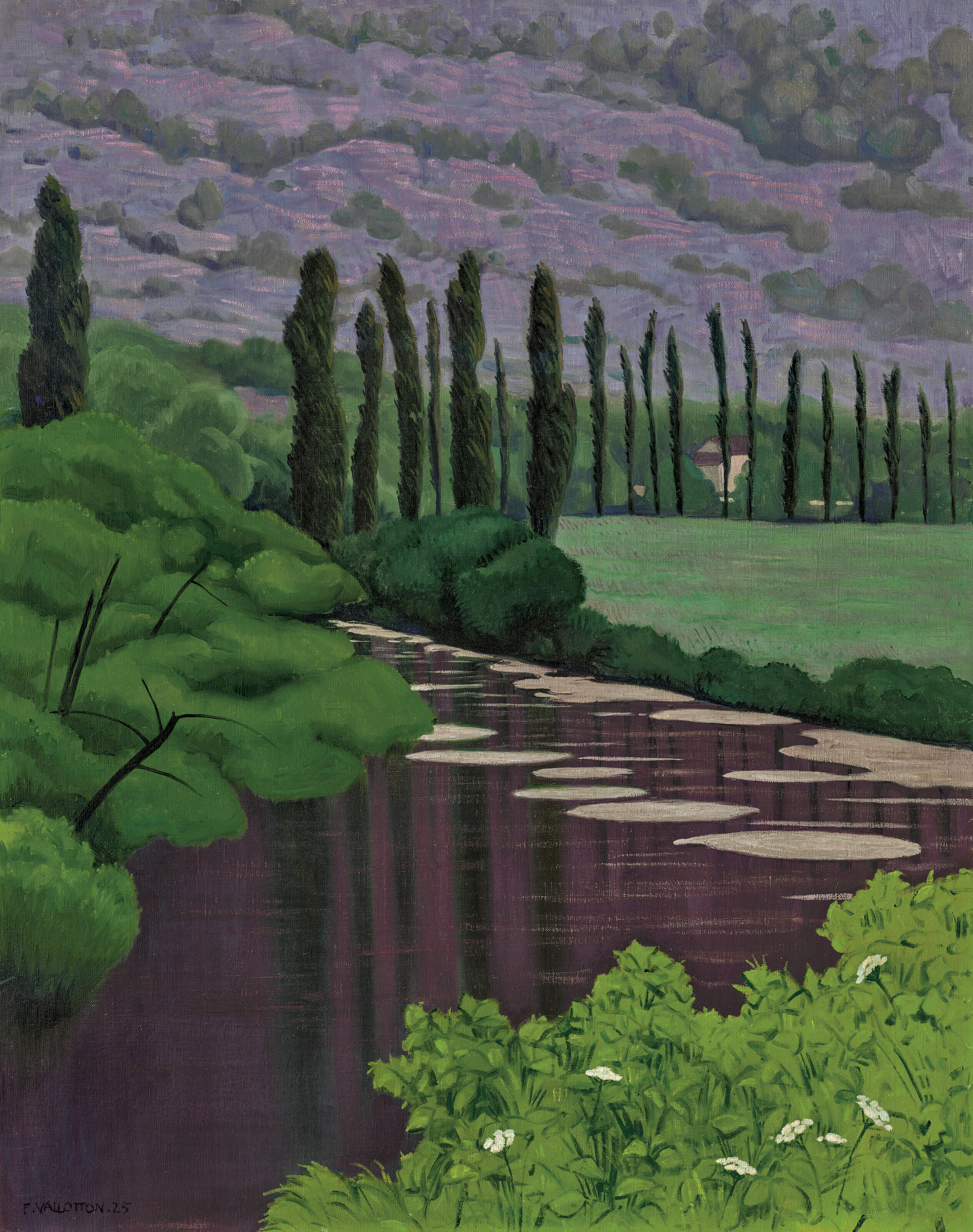 F&eacute;lix Vallotton (1865-1925), Paysage &agrave; Marcillac, 1925. Oil on canvas. 36&frac14; x 28⅞ in (92 x 73 cm). Sold for £1,492,000 on 13 October 2023 at Christie’s in London