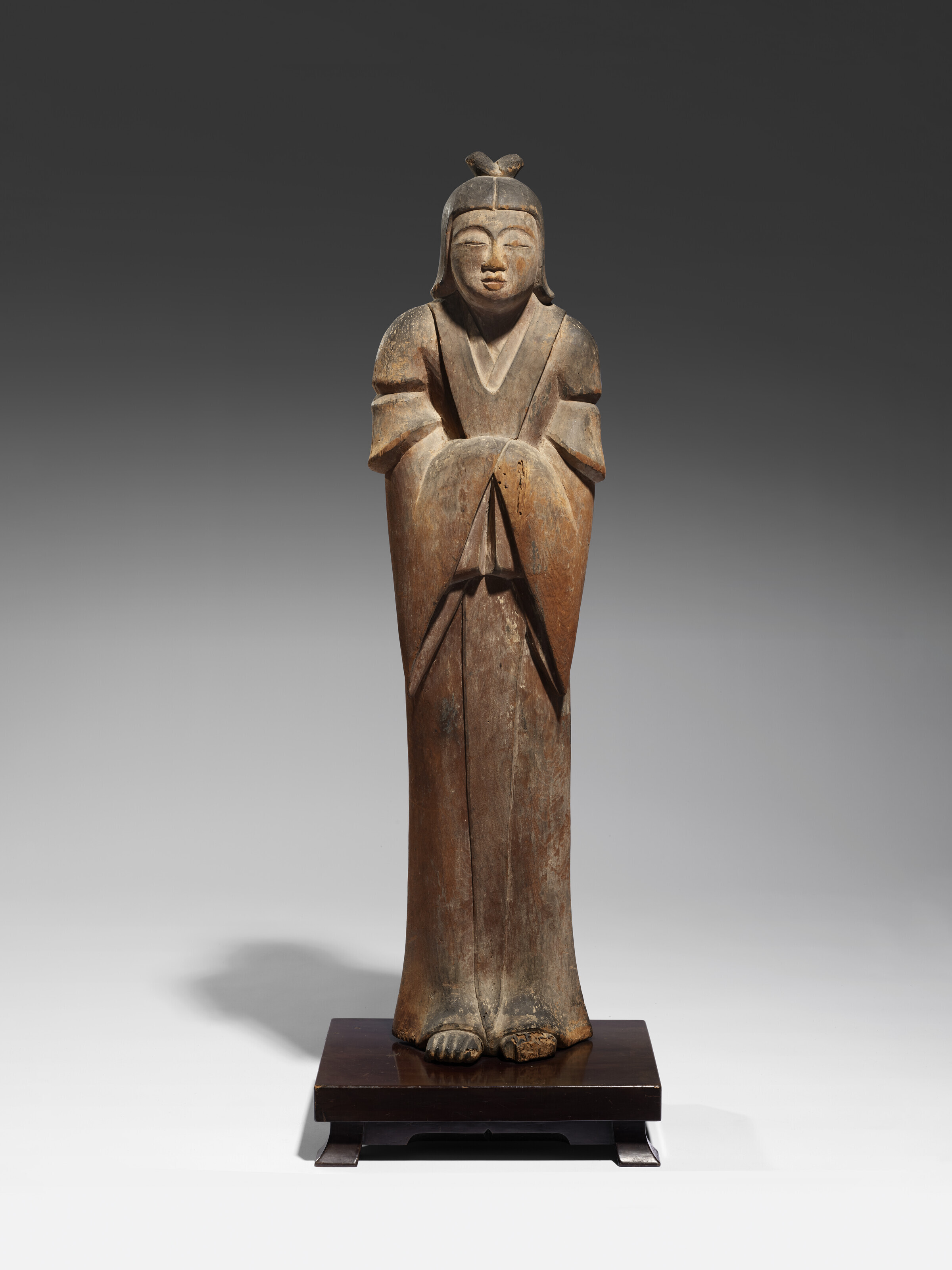B*S様 木製 多腕の神像 約56cm A WOOD SCULPTURE OF A STANDING FEMALE SHINTO DEITY, JAPAN, LATE