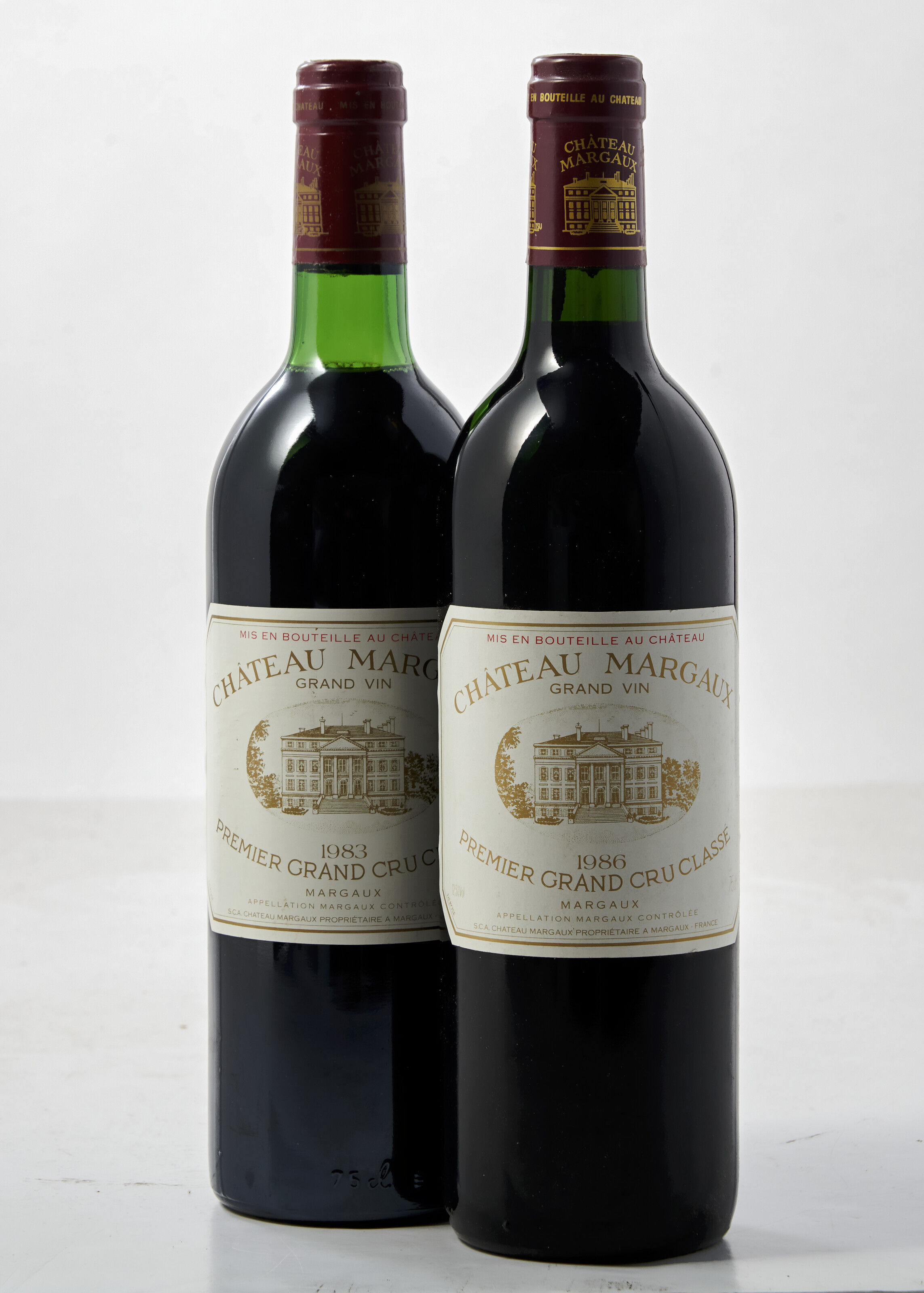 Mixed Margaux 1983-1986, Château Margaux 1983Scuffed label