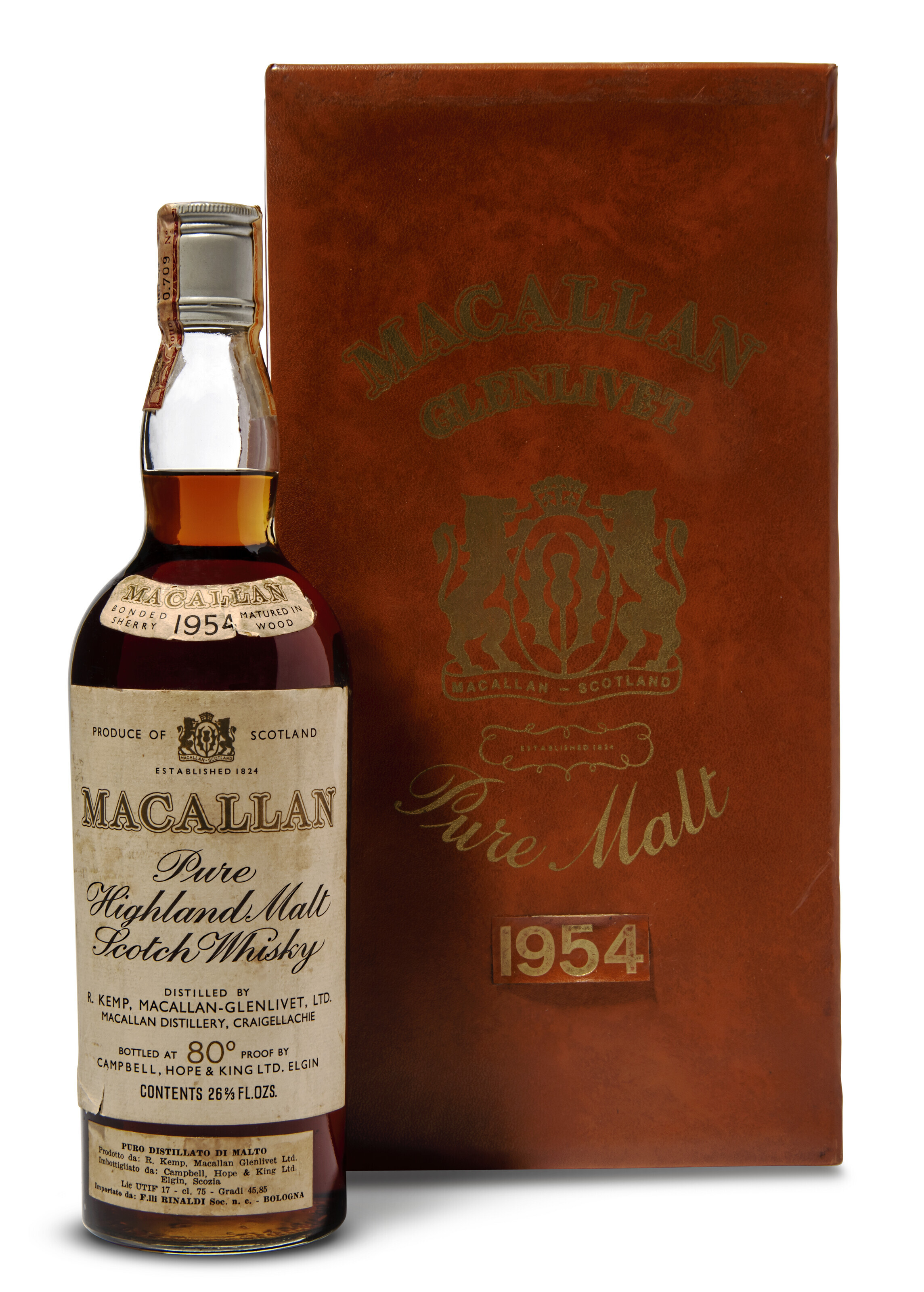 Macallan 15 Year Old 1954, SpeysideBottled in 1970. Italian