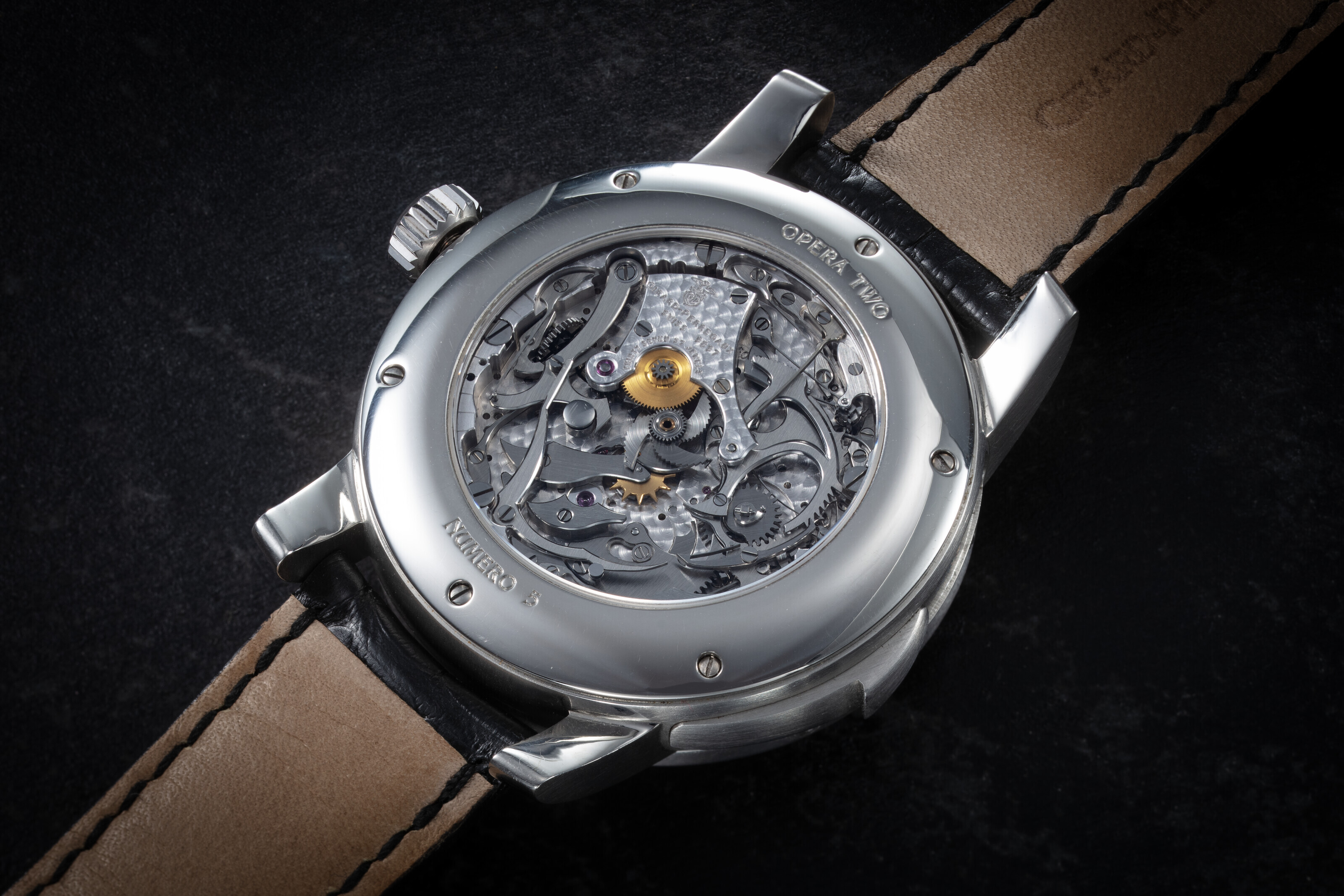 GIRARD-PERREGAUX, OPERA TWO, AN EXTREMELY RARE PLATINUM PERPETUAL