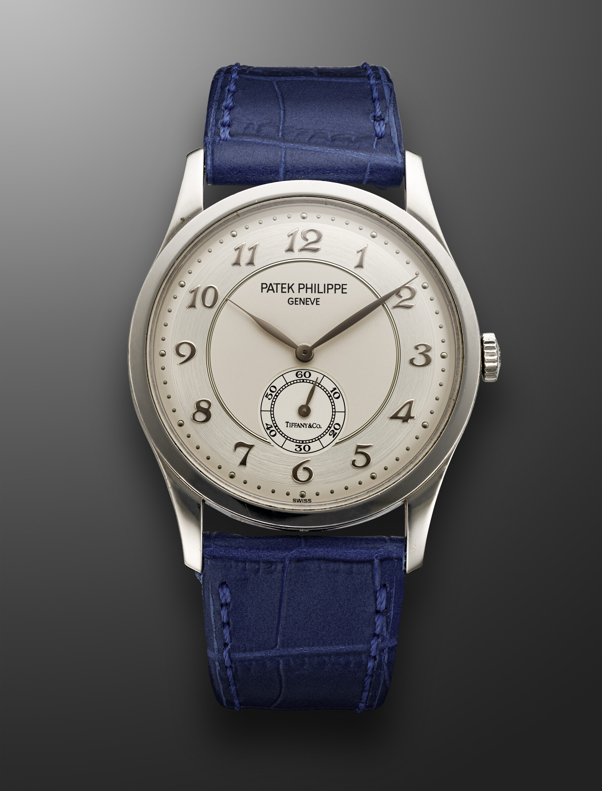 PATEK PHILIPPE VERY RARE PLATINUM CALATRAVA RETAILED BY TIFFANY CO REF. 5196P 001