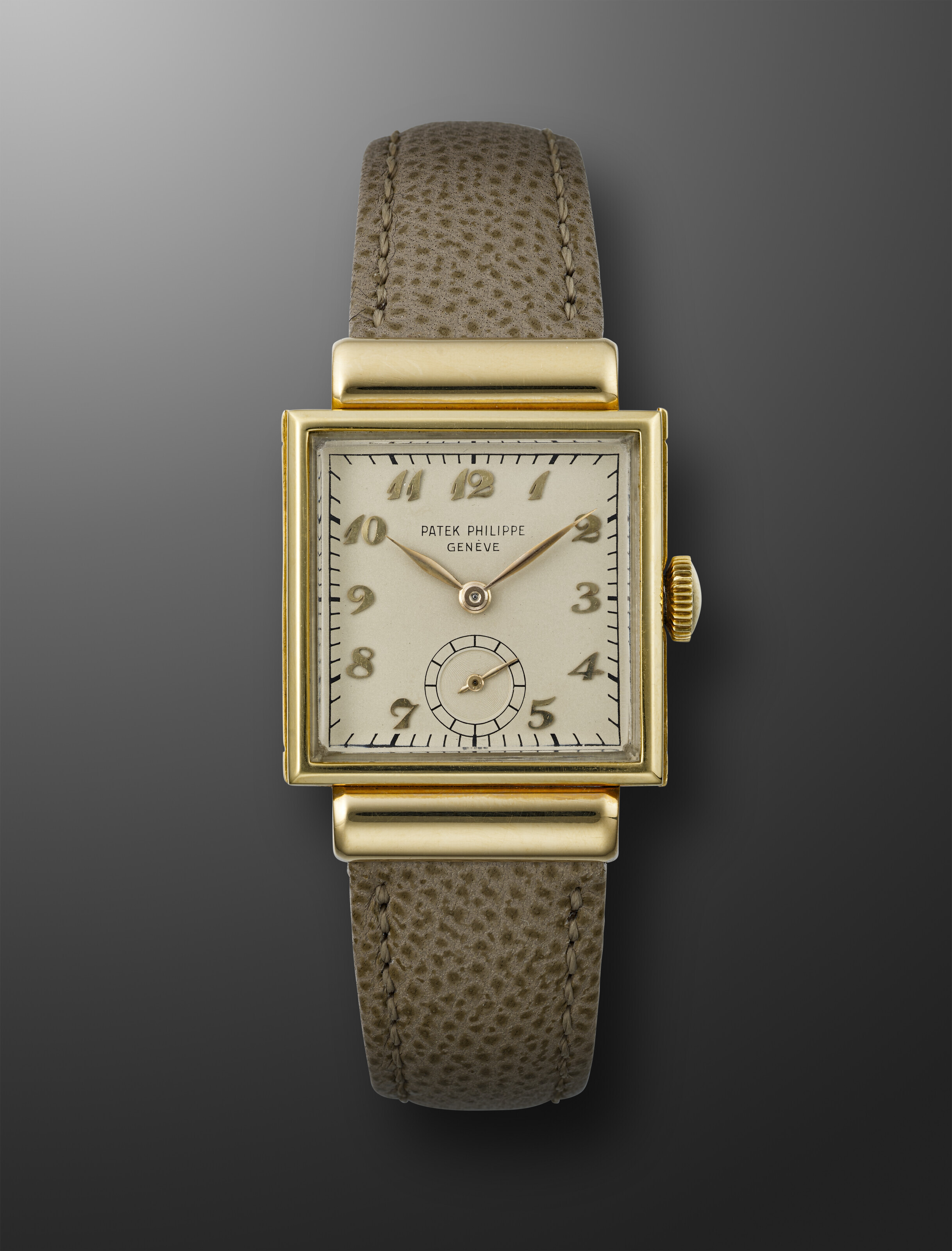 PATEK PHILIPPE, YELLOW GOLD SQUARE WRISTWATCH, 1486, Christie's