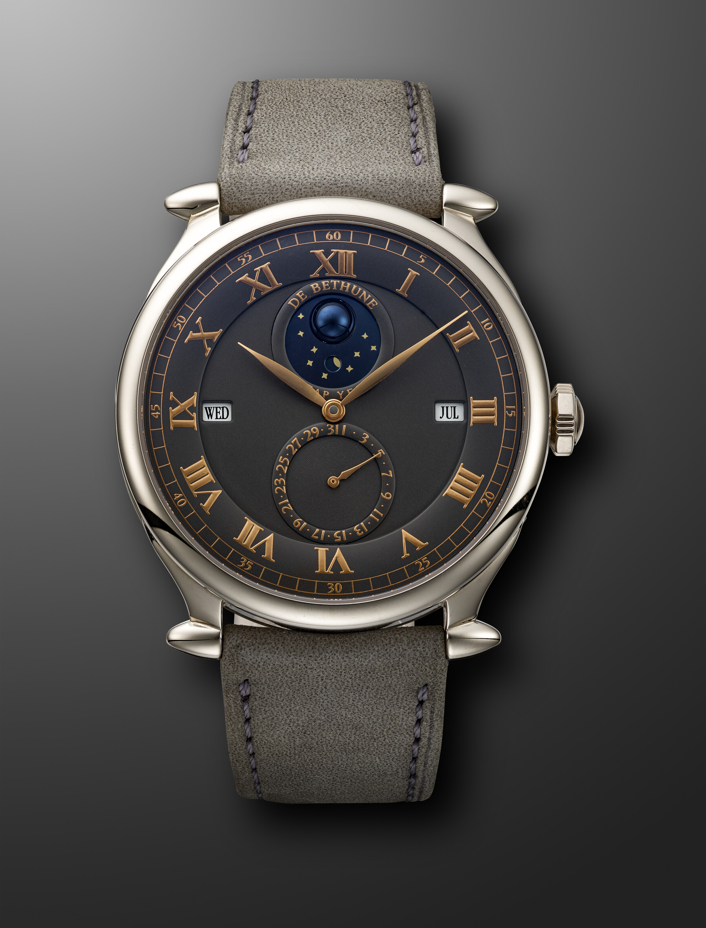 DE BETHUNE WHITE GOLD PERPETUAL CALENDAR WITH MOON PHASES REF DB15WT