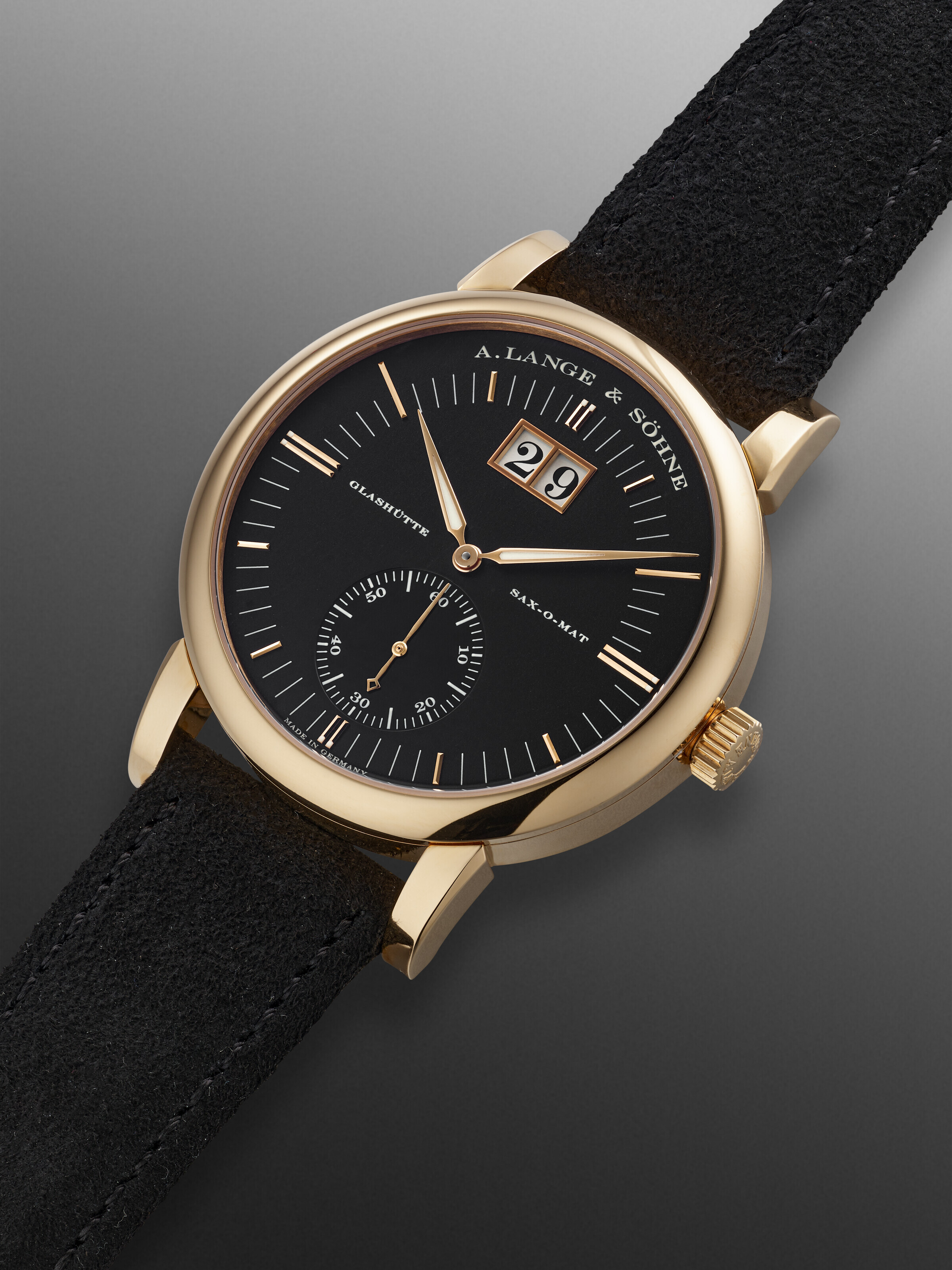 A. LANGE & SOHNE, PINK GOLD 'LANGEMATIX SAX-O-MAT' WITH ZERO RESET