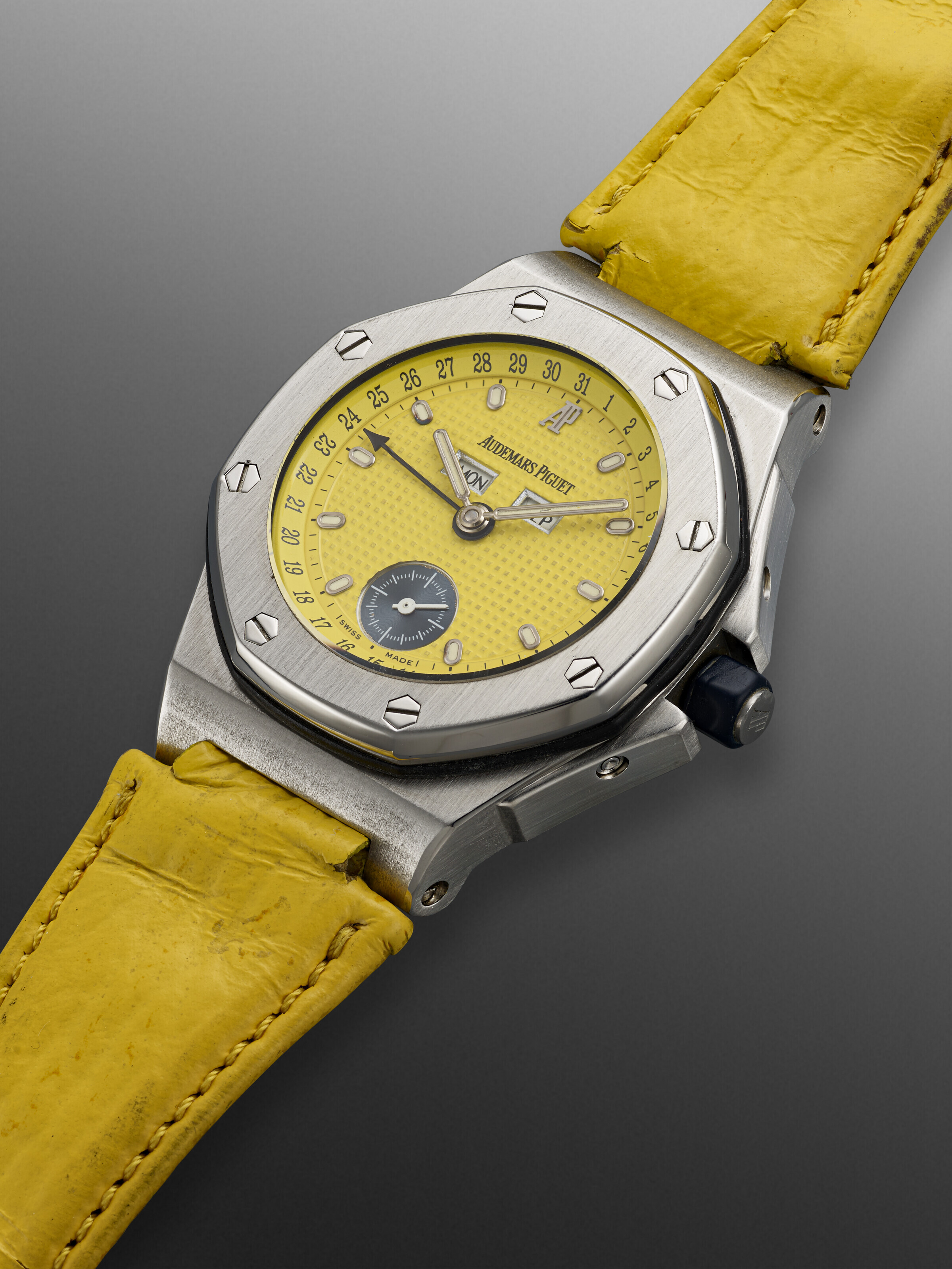 AUDEMARS PIGUET, STAINLESS STEEL TRIPLE CALENDAR 'ROYAL OAK