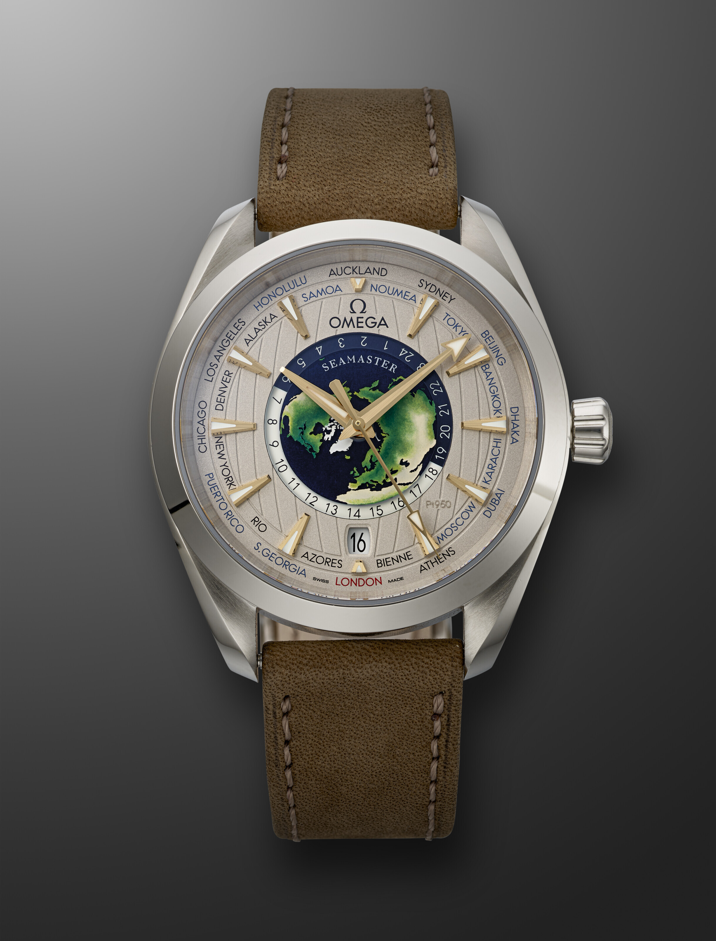 OMEGA LIMITED EDITION PLATINUM WORLDTIME SEAMASTER AQUA TERRA