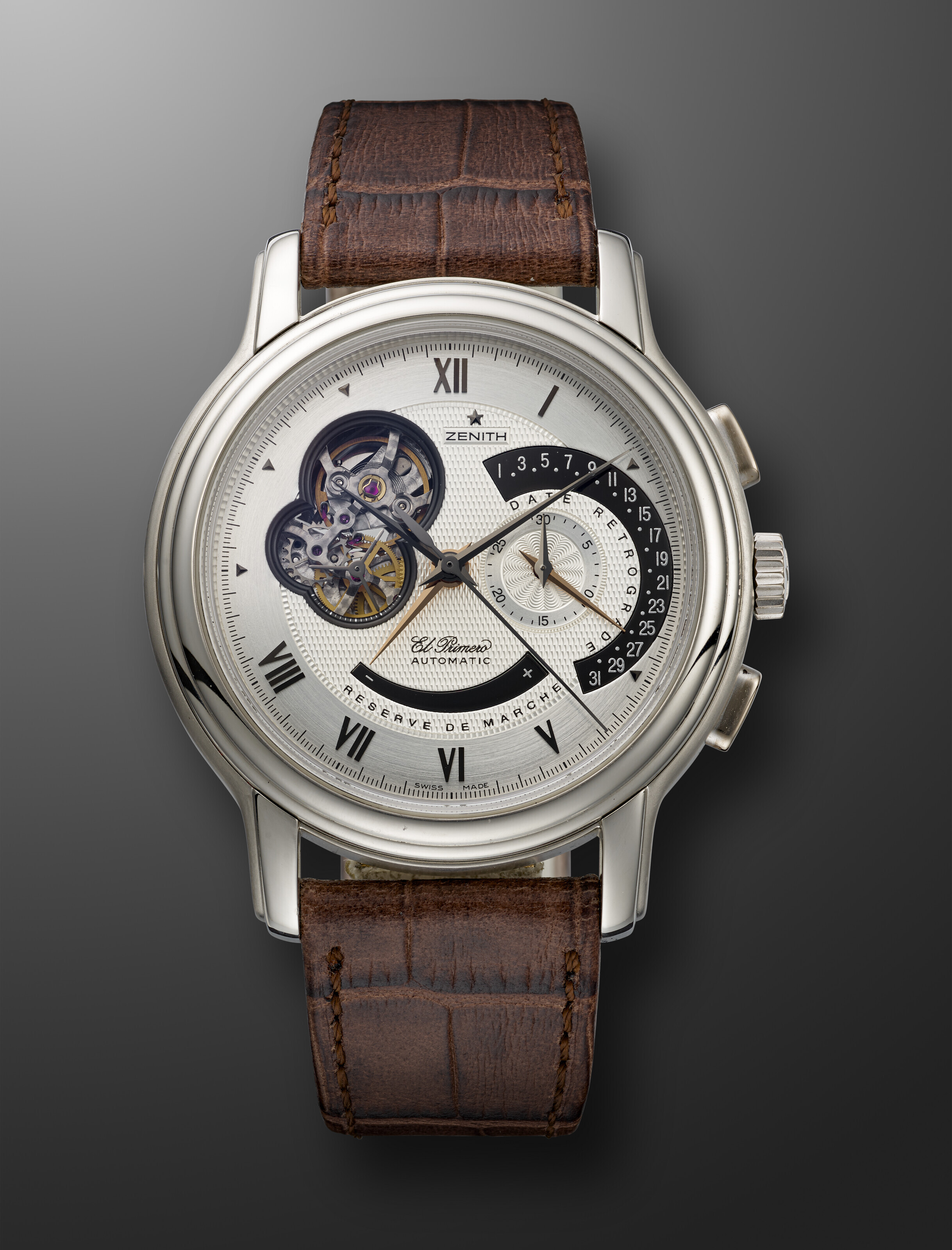ZENITH LIMITED EDITION PLATINUM CHRONOGRAPH GRANDE CHRONOMASTER XXT OPEN RETROGRADE MILLESIME 2005 MODEL REF. 40.1260.4023 NO. 21 50