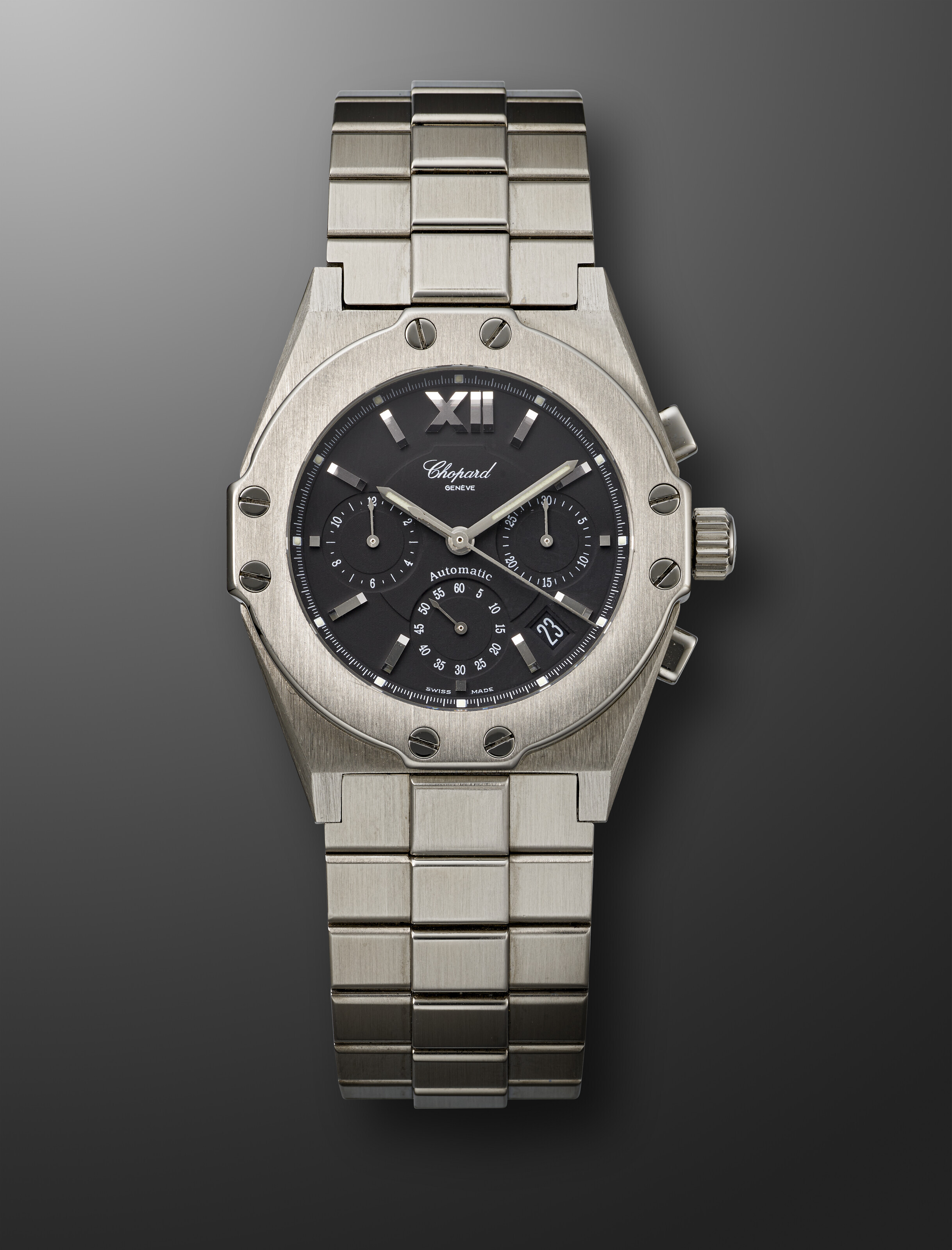 CHOPARD, STAINLESS STEEL CHRONOGRAPH 'ST. MORITZ', REF. 268352