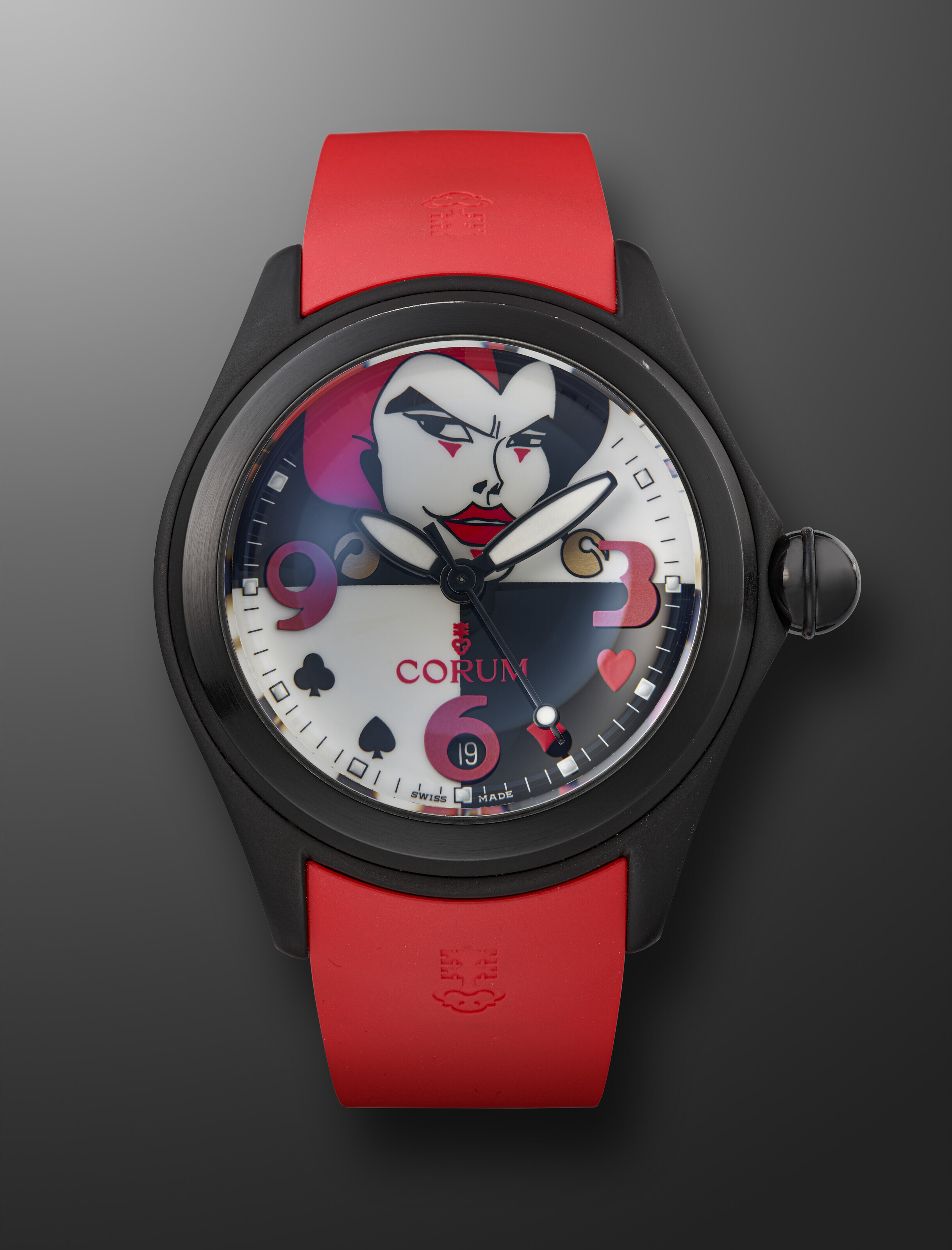 CORUM, LIMITED EDITION PVD-COATED STAINLESS STEEL JOKER 'BUBBLE