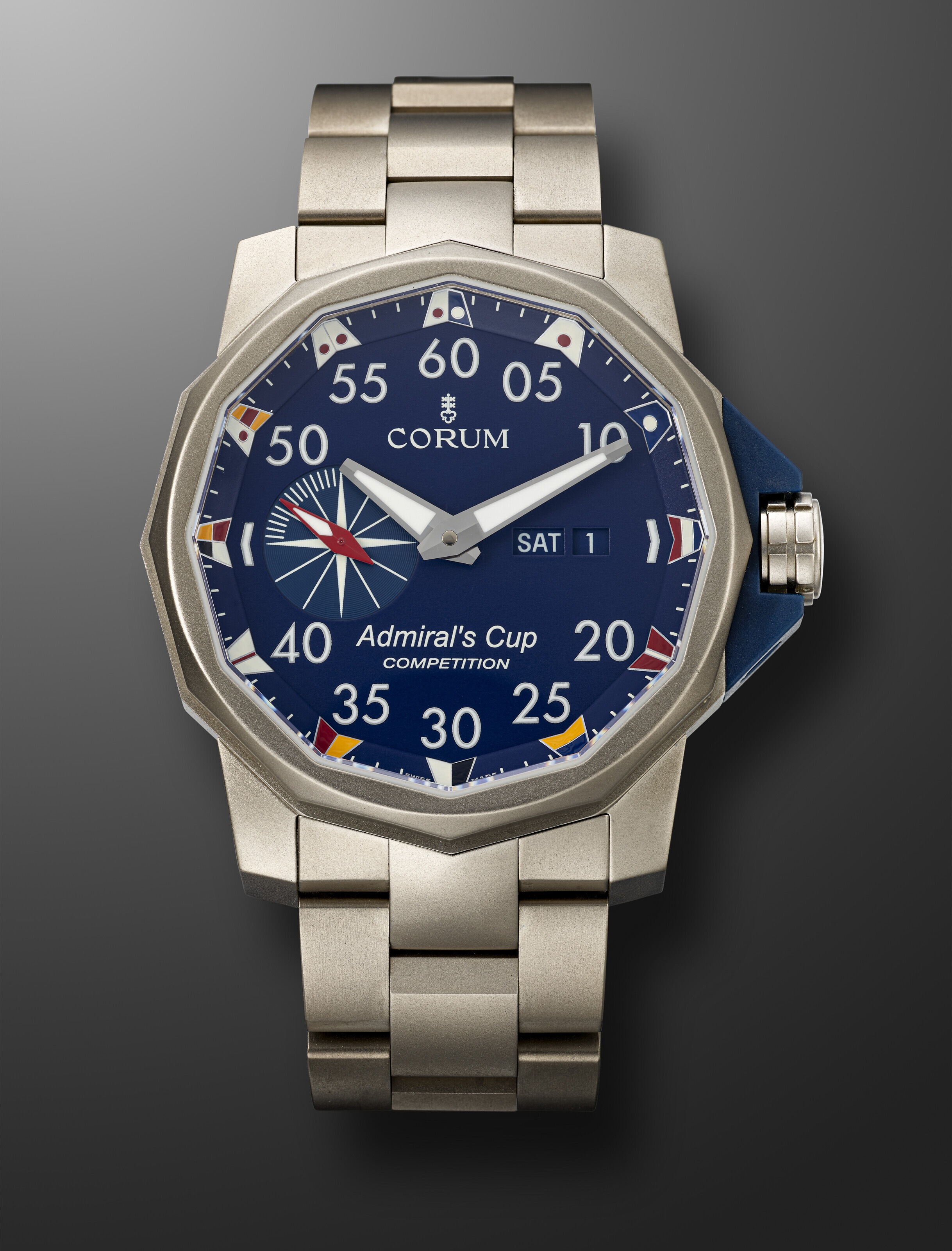 CORUM, STAINLESS STEEL 'ADMIRAL'S CUP COMPETITION', REF. 01.0001