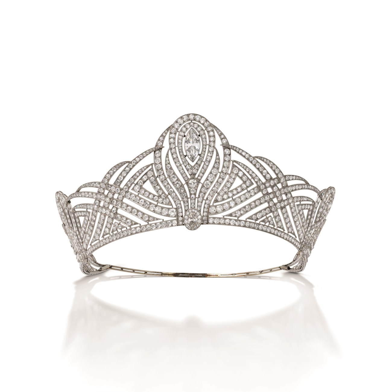 THE BESSBOROUGH DIAMOND TIARAAN IMPRESSIVE CHAUMET ART DECO DIAMOND