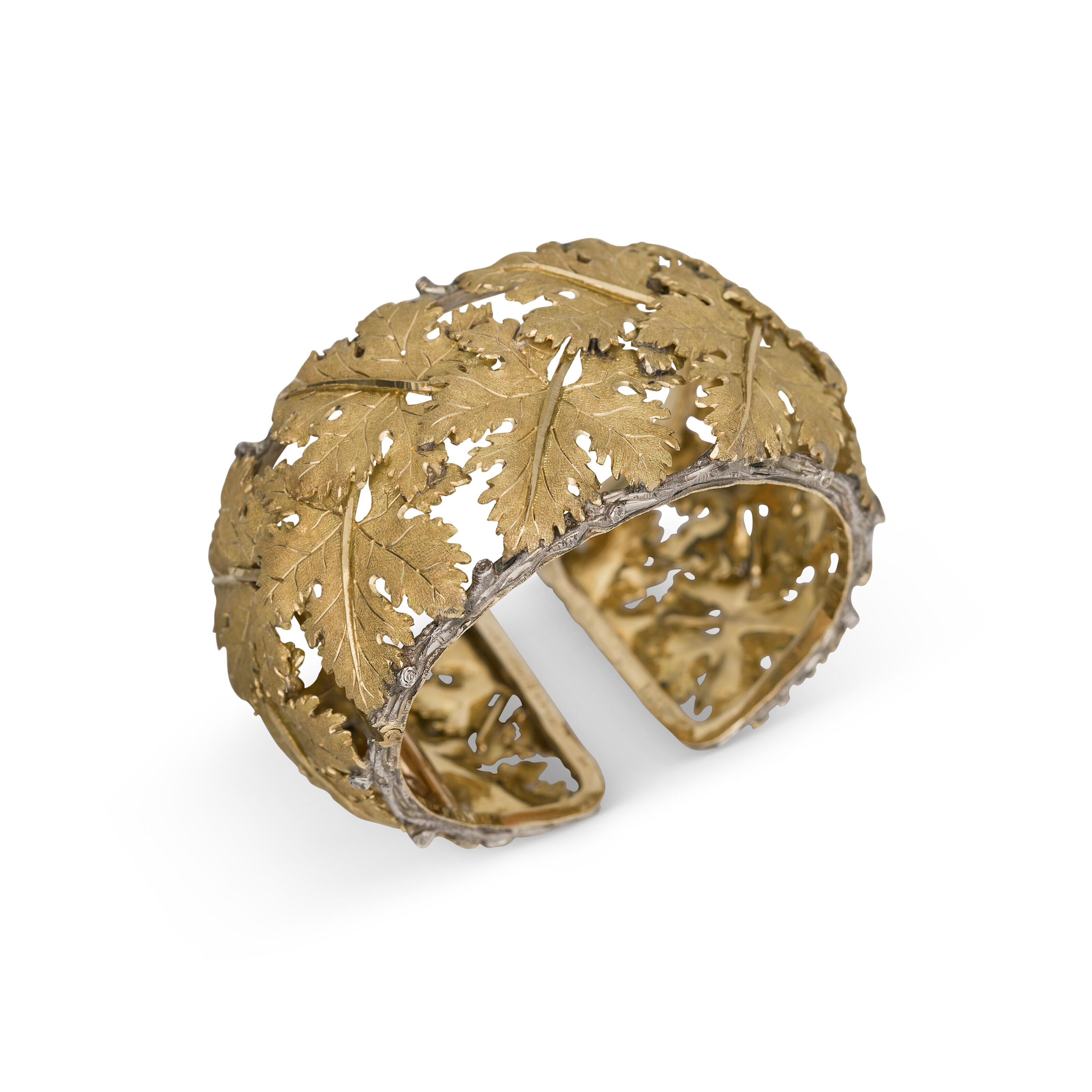 Catalog image of MARIO BUCCELLATI GOLD AND SILVER CUFF BRACELET