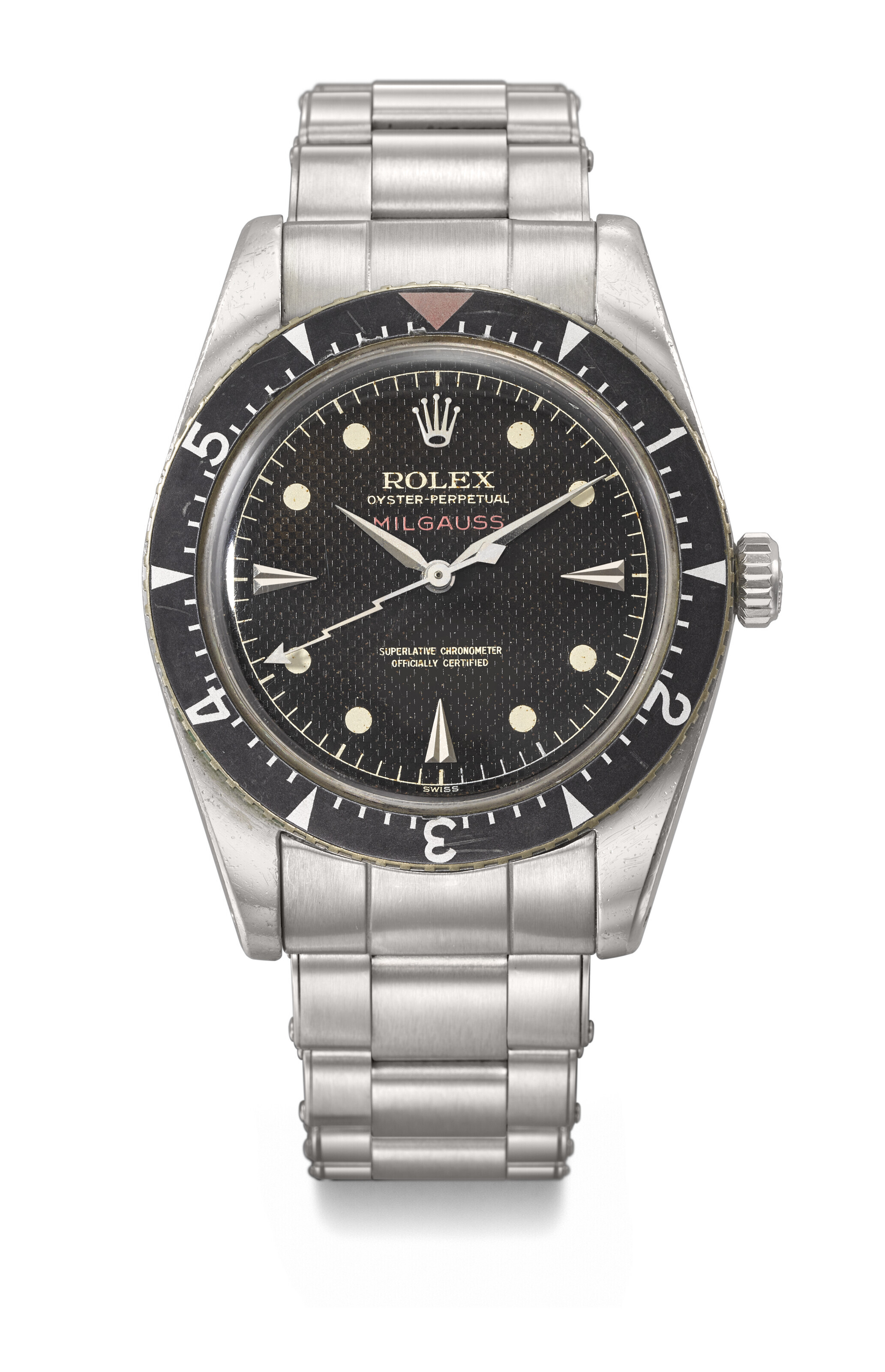 ROLEX. AN EXCEEDINGLY RARE AND IMPORTANT STAINLESS STEEL AUTOMATIC