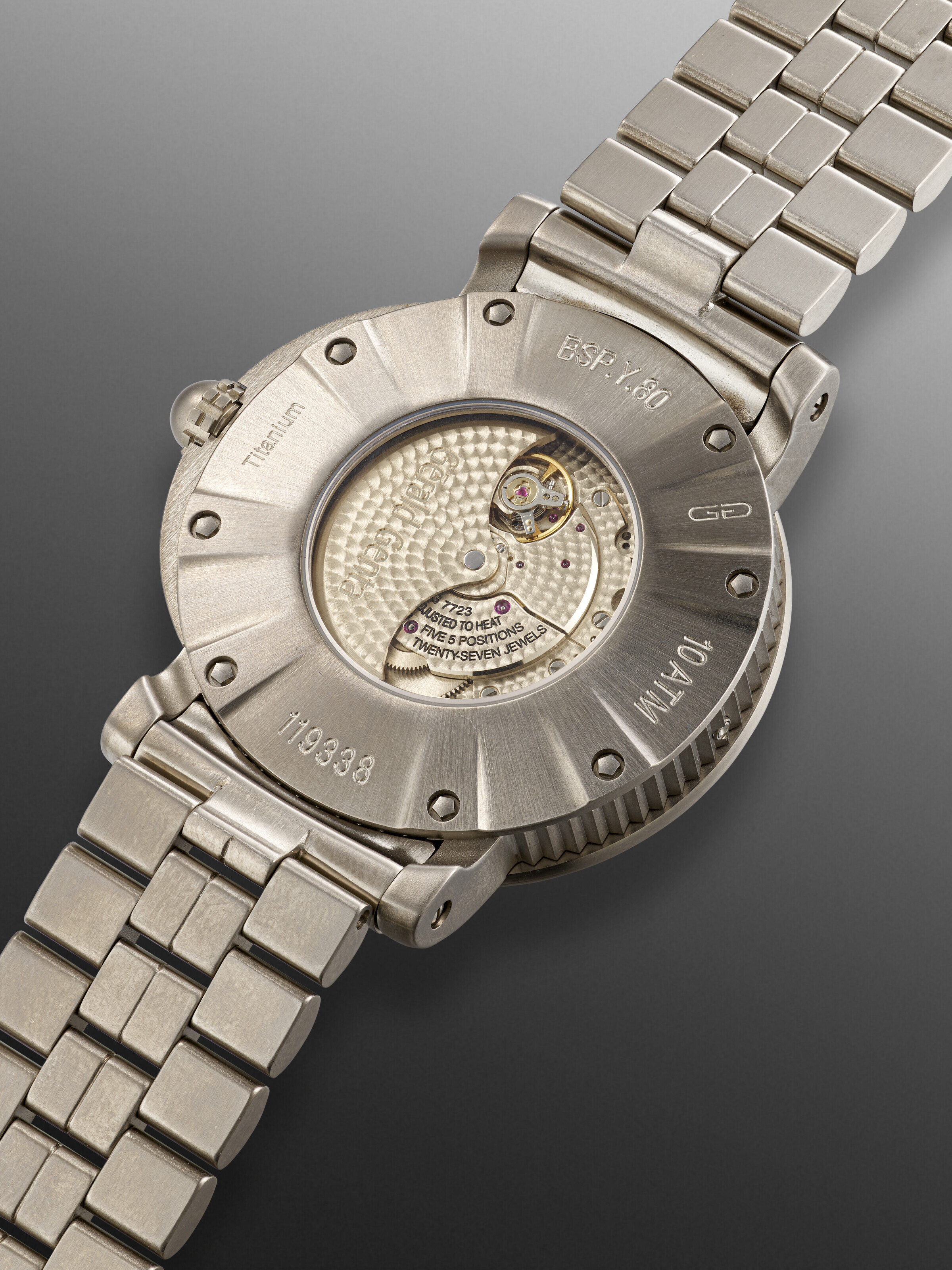 GERALD GENTA, TITANIUM JUMP HOUR 'ARENA BI-RETRO' WITH RETROGRADE