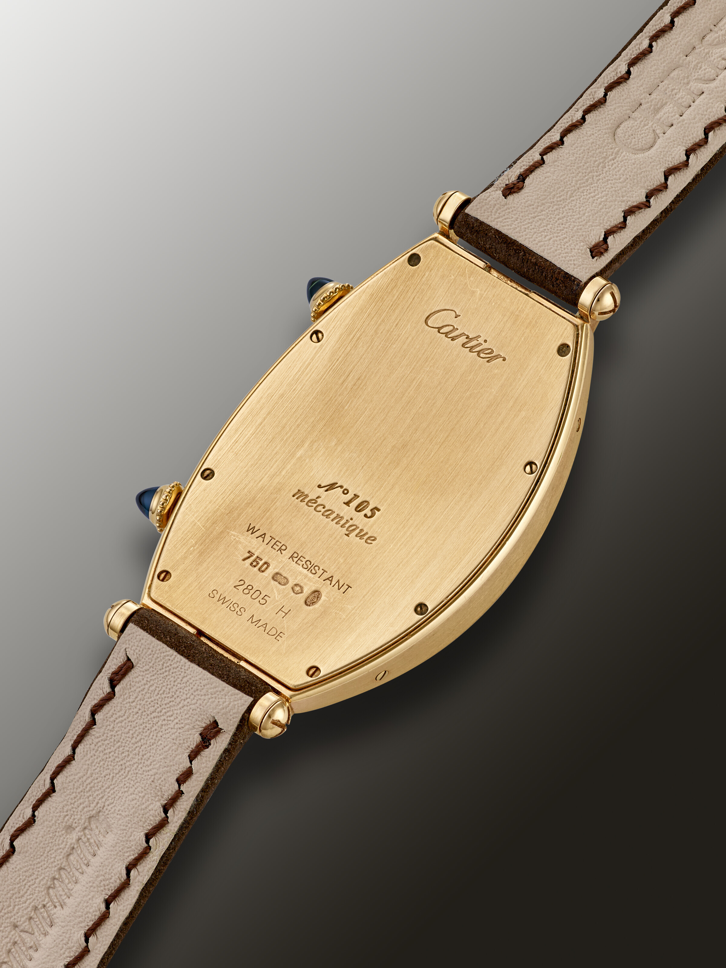 CARTIER, LIMITED EDITION PINK GOLD DUAL TIME 'TONNEAU XL