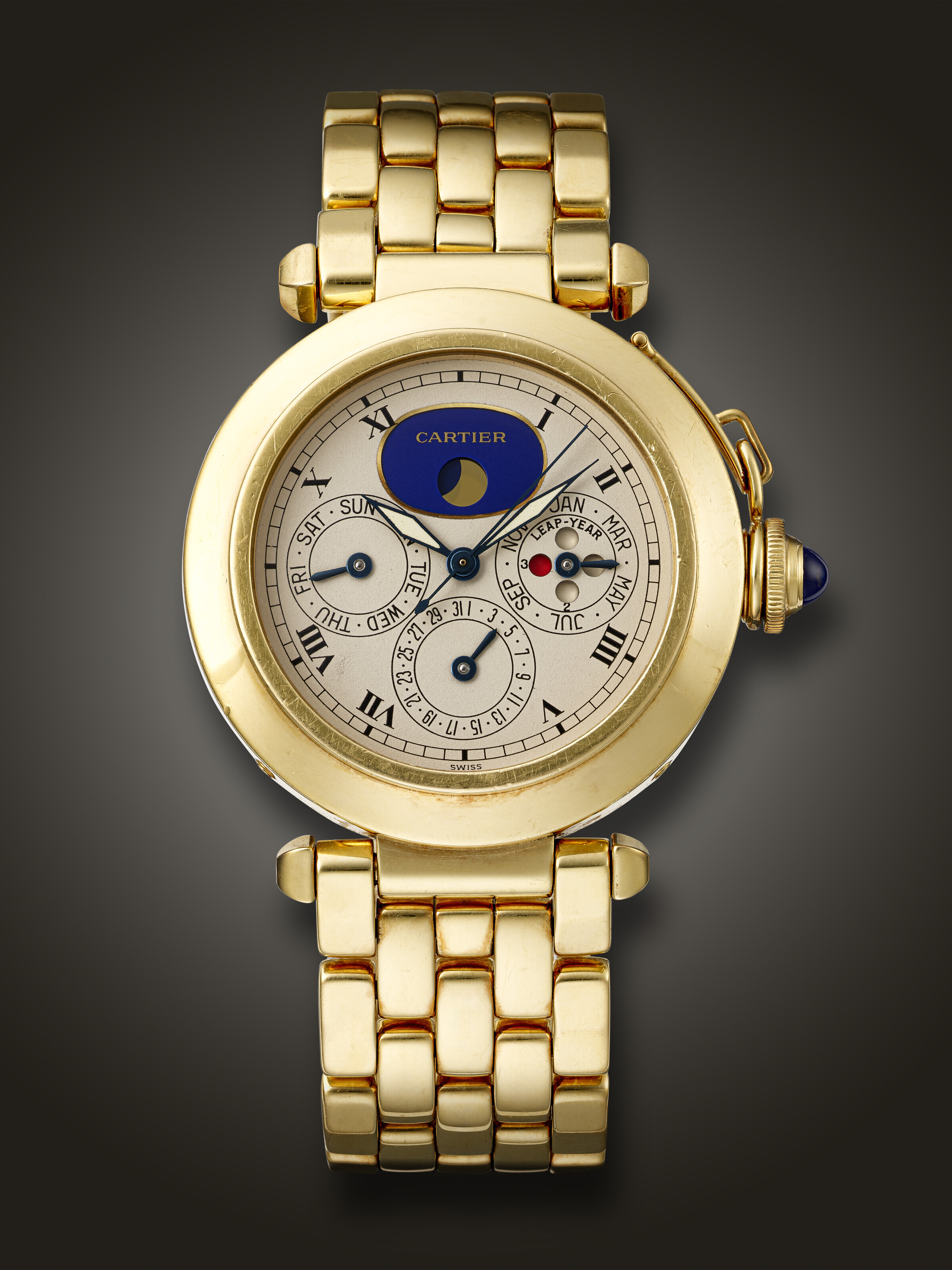 CARTIER, YELLOW GOLD PERPETUAL CALENDAR 'PASHA', REF. 30003, Christie’s