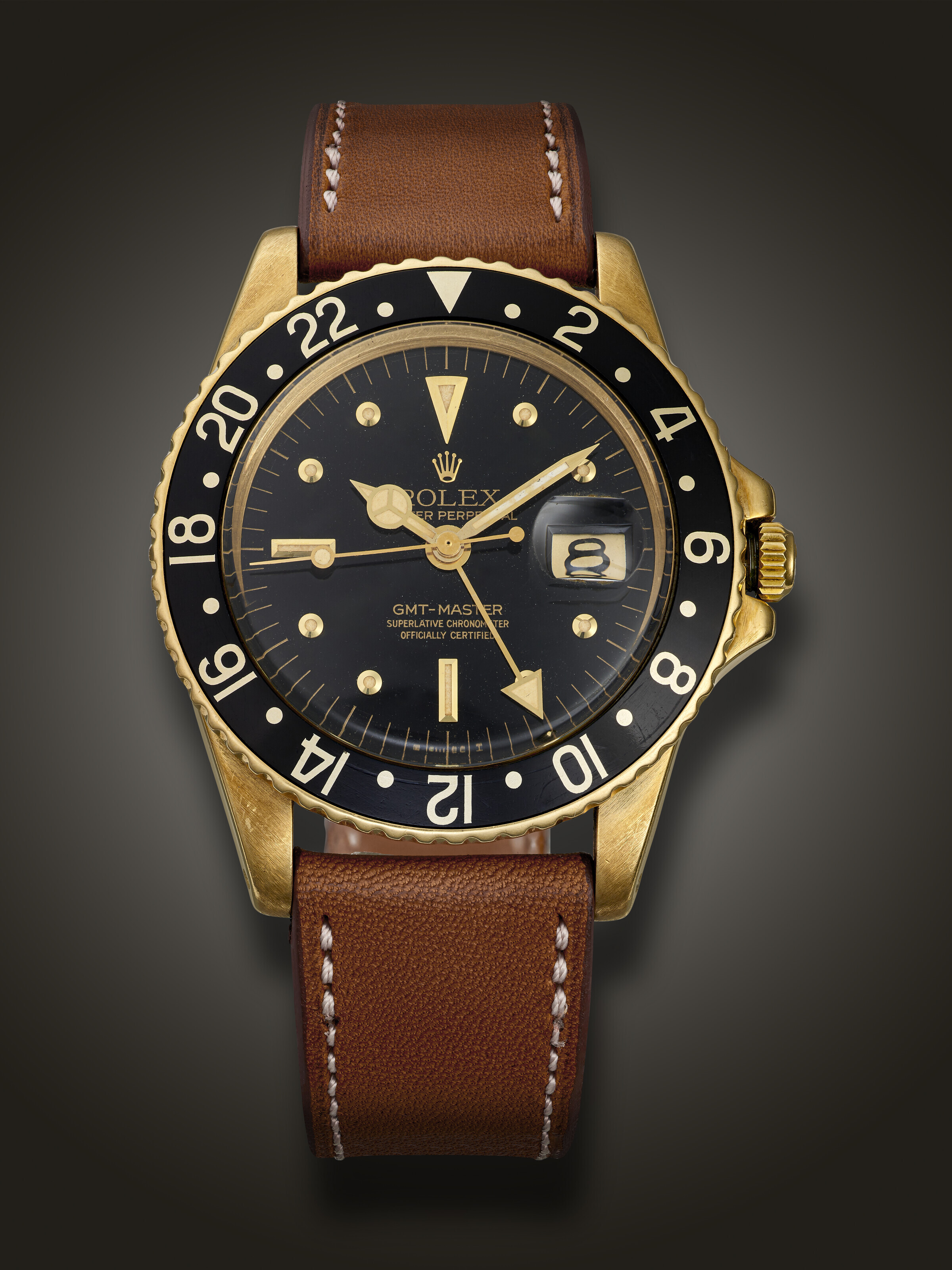 ROLEX YELLOW GOLD DUAL TIME GMT MASTER REF. 1675 Christie s