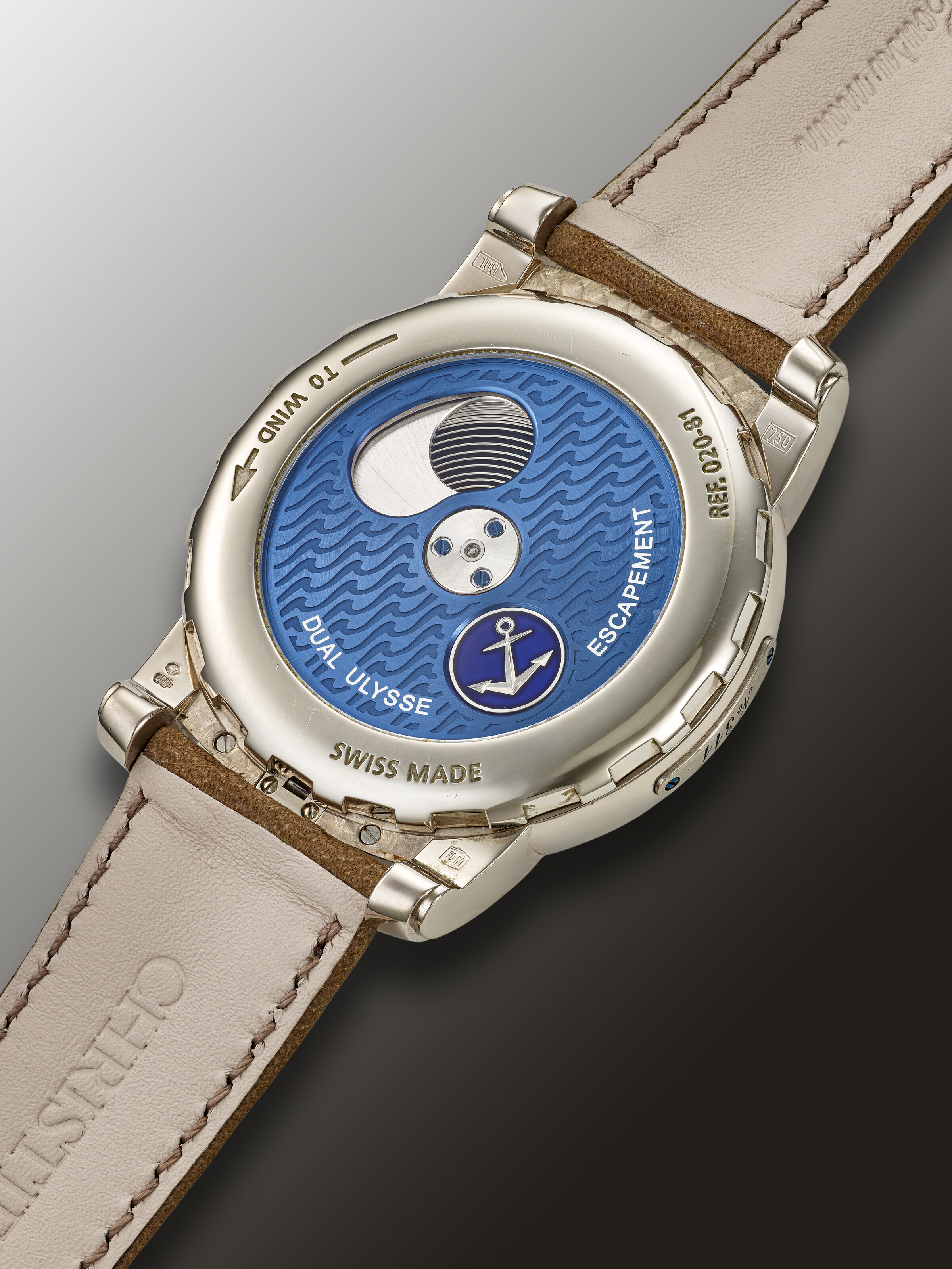 ULYSSE NARDIN WHITE GOLD CAROUSEL TOURBILLON FREAK BLUE PHANTOM WITH DUAL DIRECT ESCAPEMENT REF. 020 81 Christie s