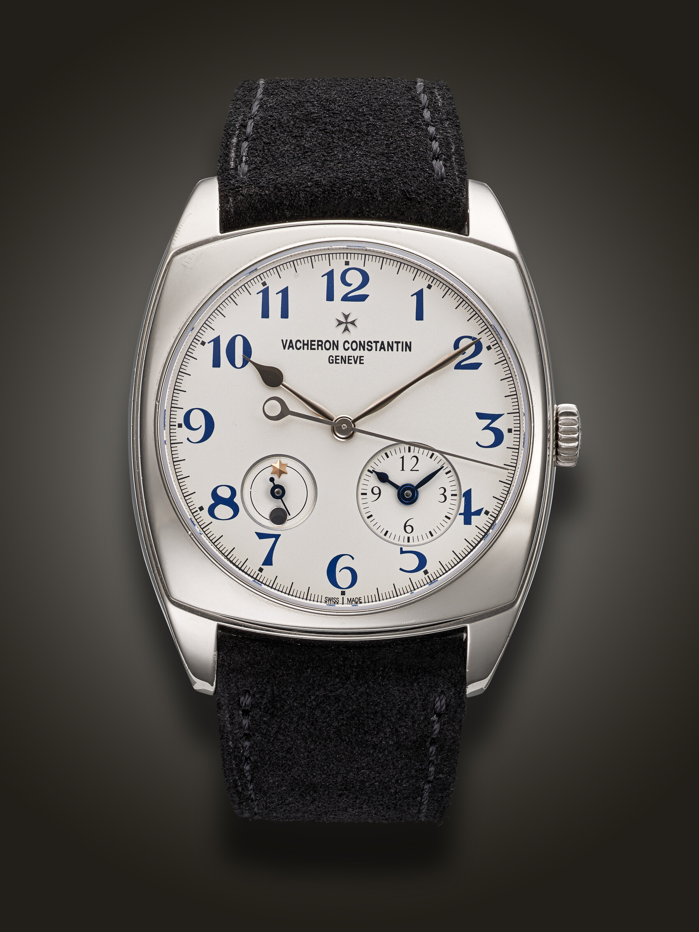 VACHERON CONSTANTIN, WHITE GOLD DUAL TIME 'HARMONY',