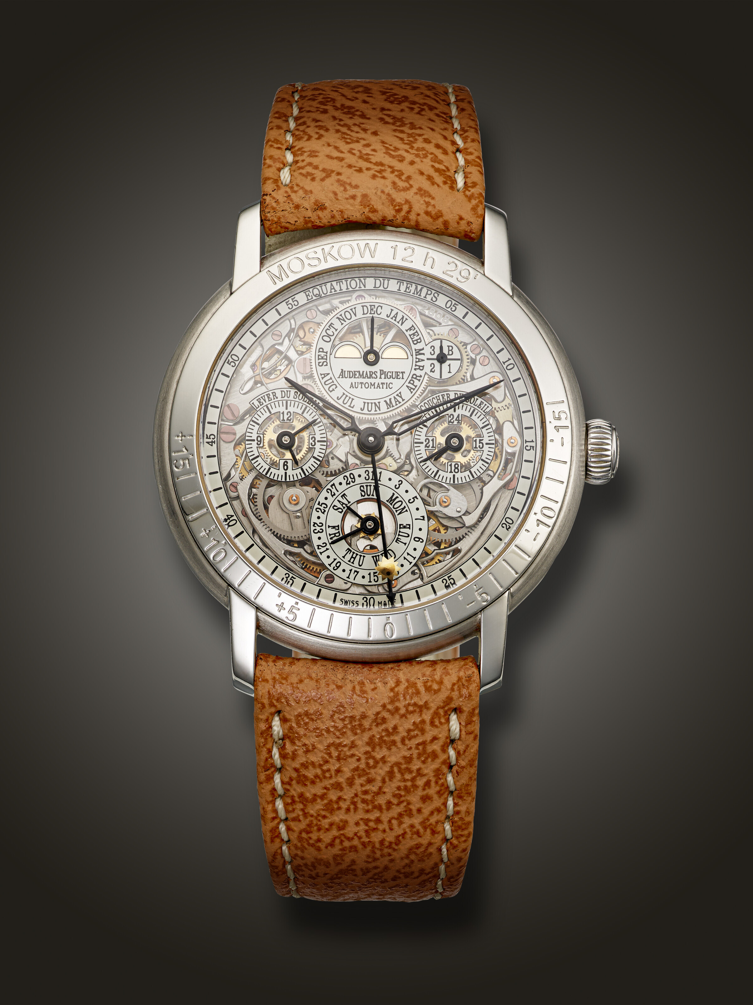 AUDEMARS PIGUET RARE PLATINUM SKELETONIZED PERPETUAL CALENDAR EQUATION