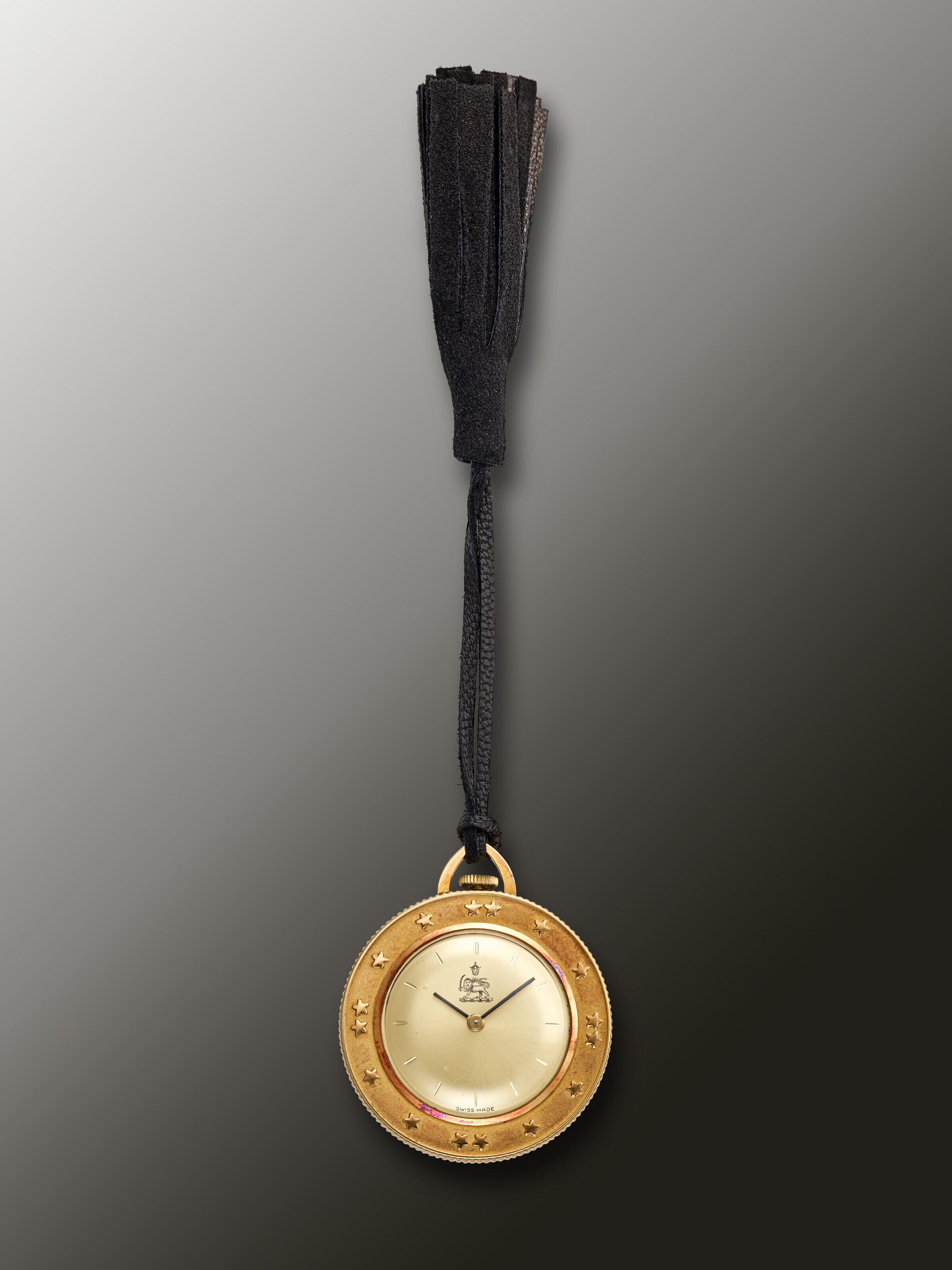 SARCAR, YELLOW GOLD OPENFACE POCKET WATCH MEDALLION 'SHAH OF IRAN
