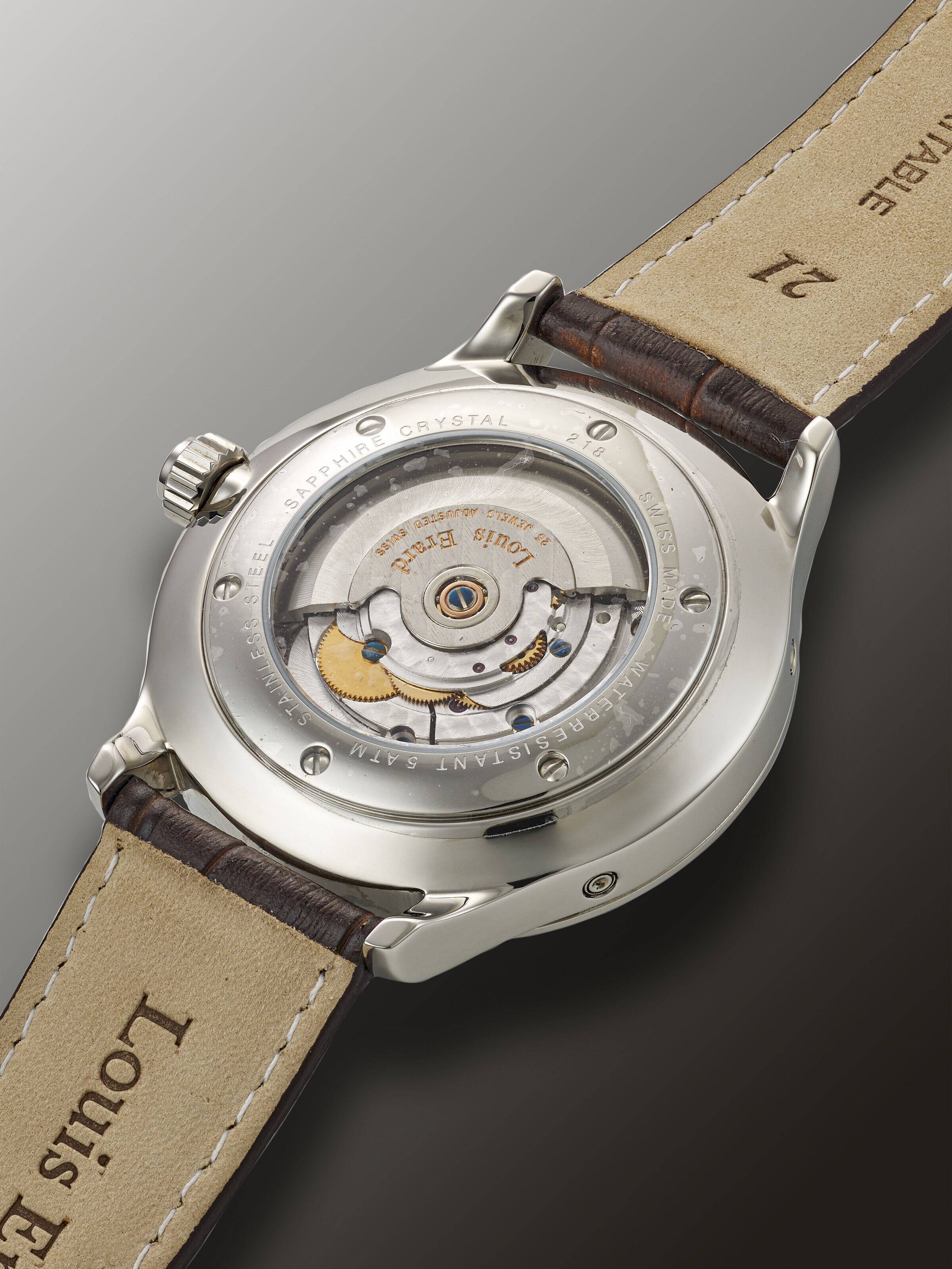 LOUIS ERARD, LIMITED EDITION STAINLESS STEEL TRIPLE CALENDAR