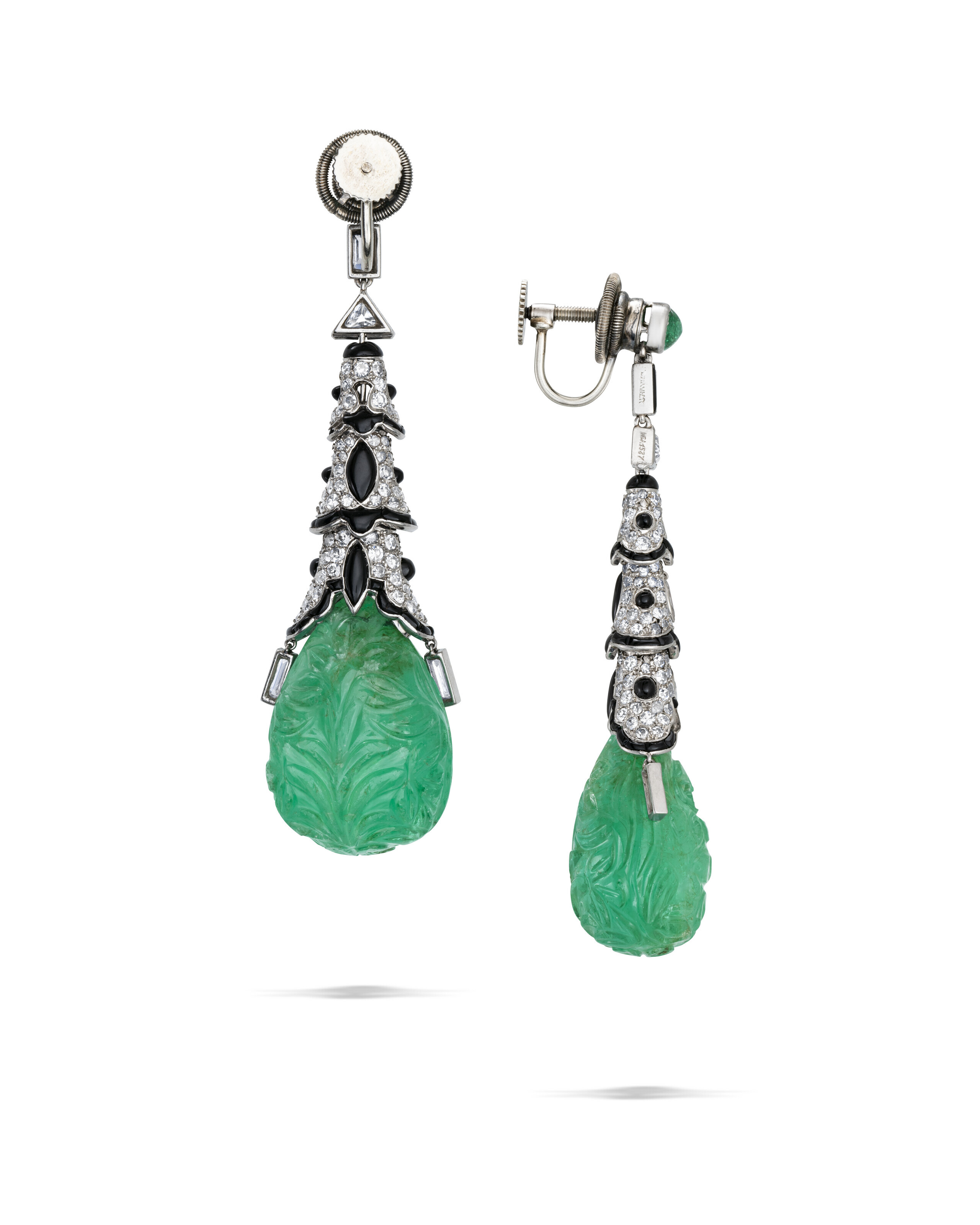 Cartier store emerald earrings