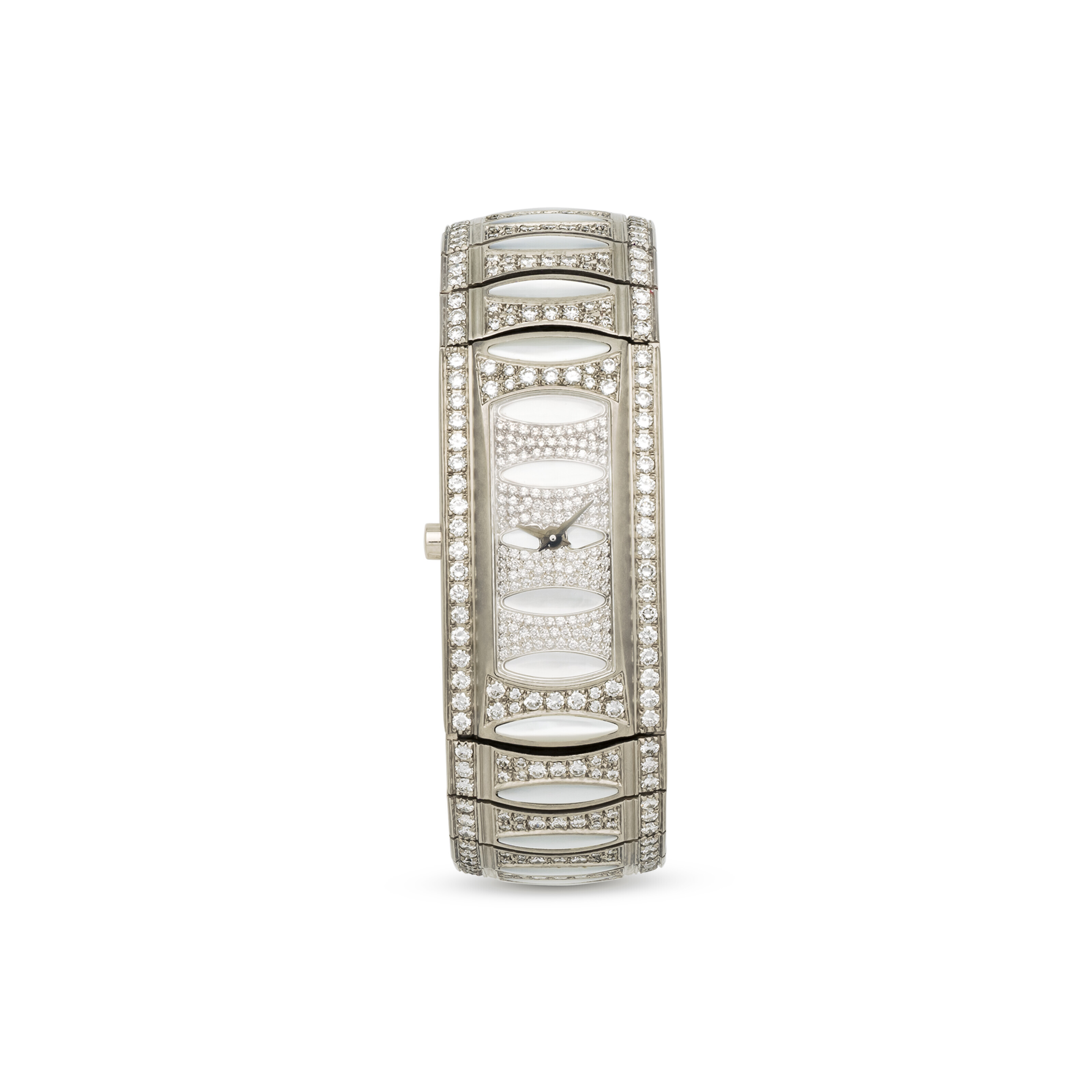 Catalog image of MAUBOUSSIN MOTHER-OF-PEARL AND DIAMOND 'LADY M' WRISTWATCH