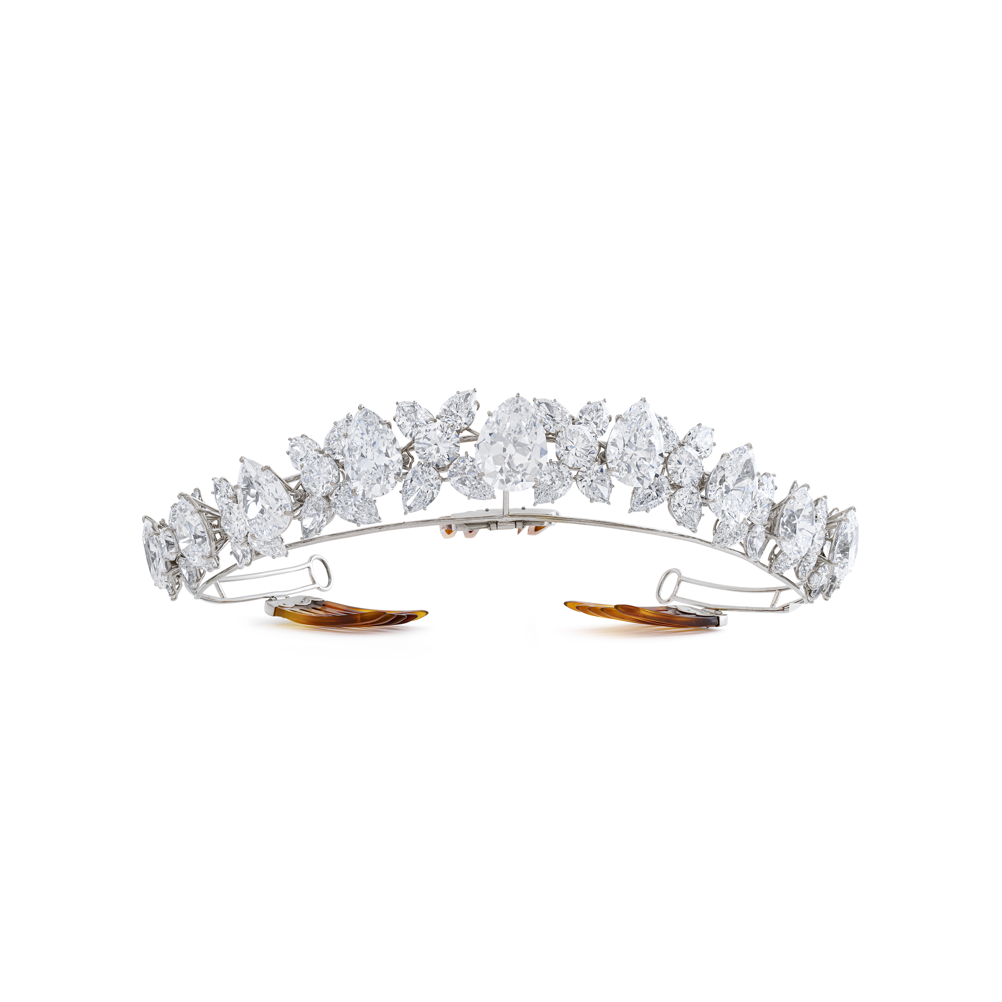 An exceptional Harry Winston diamond bracelet/tiara. Size/dimensions: bracelet 20.0 cm; tiara inner circumference 44.0 cm. Sold for CHF3,191,000 on 10 May 2023 at Christie’s in Geneva