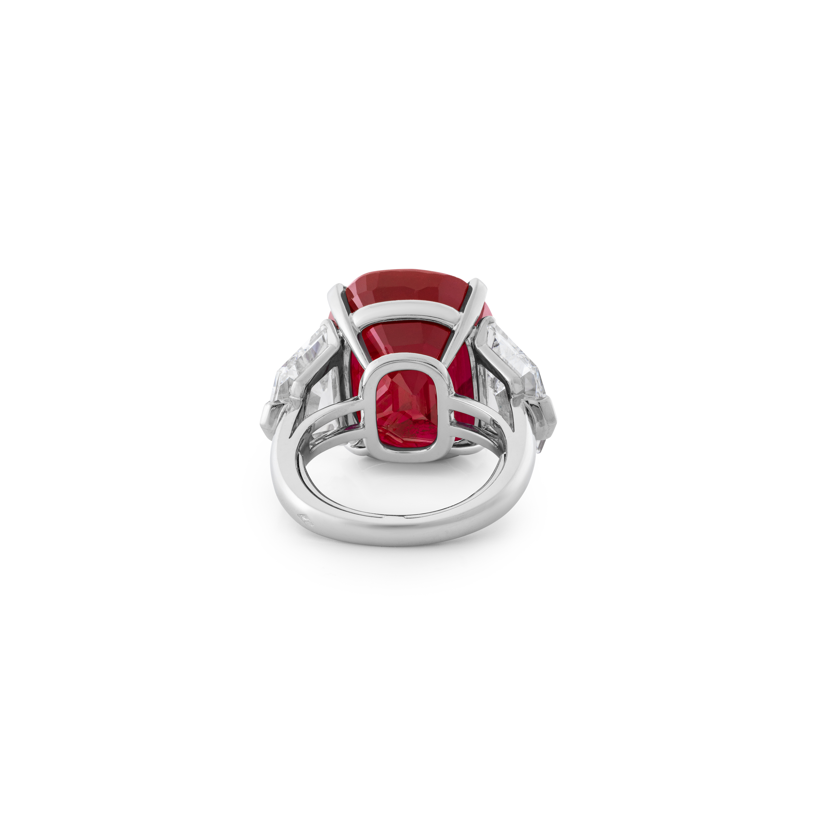 THE SUNRISE RUBY SENSATIONAL CARTIER RUBY AND DIAMOND RING
