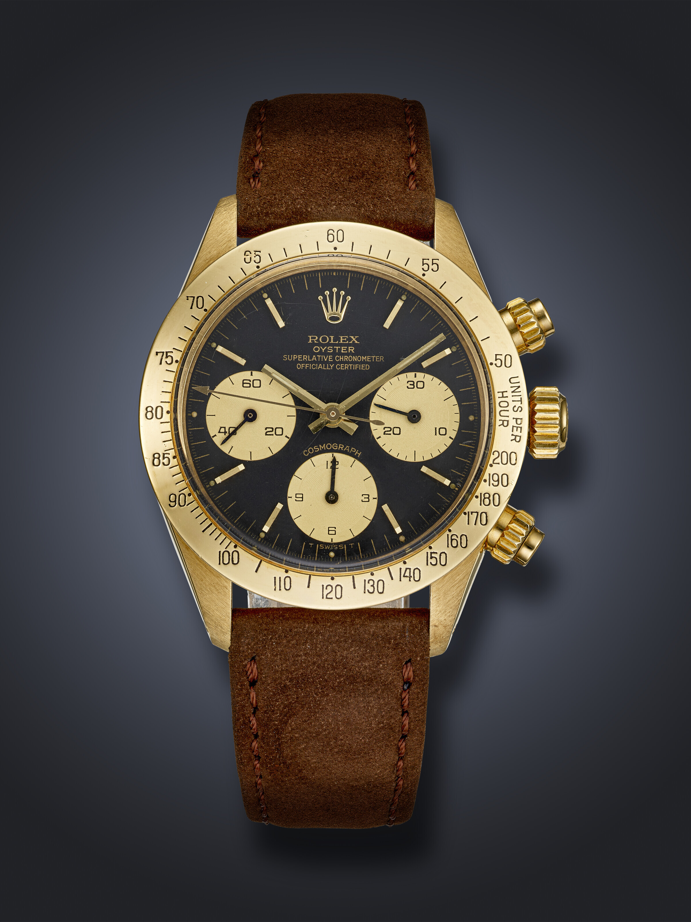 ROLEX, RARE YELLOW GOLD CHRONOGRAPH 'DAYTONA', 6265, Christie's