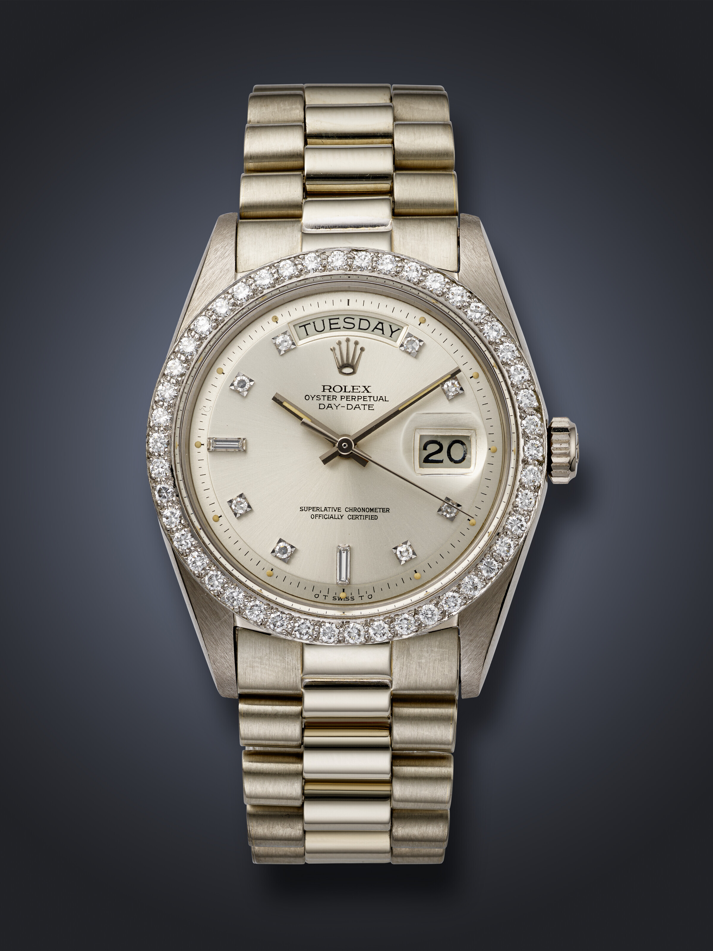 ROLEX, WHITE GOLD AND DIAMONDSET 'DAYDATE', REF. 1804, Christie’s