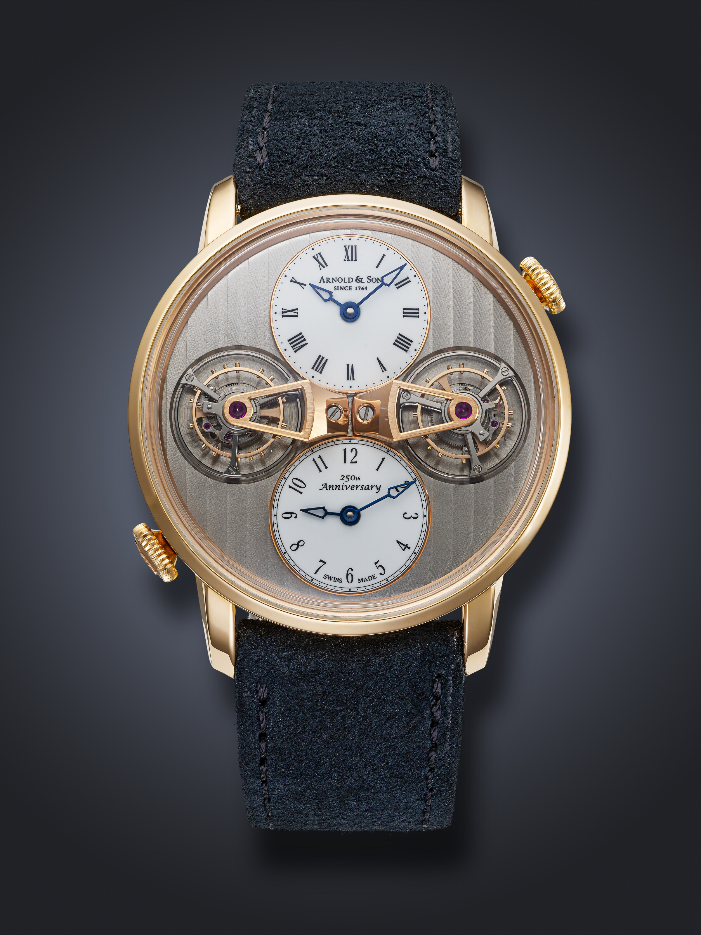 ARNOLD & SON, LIMITED EDITION PINK GOLD 'DTE DOUBLE TOURBILLON E