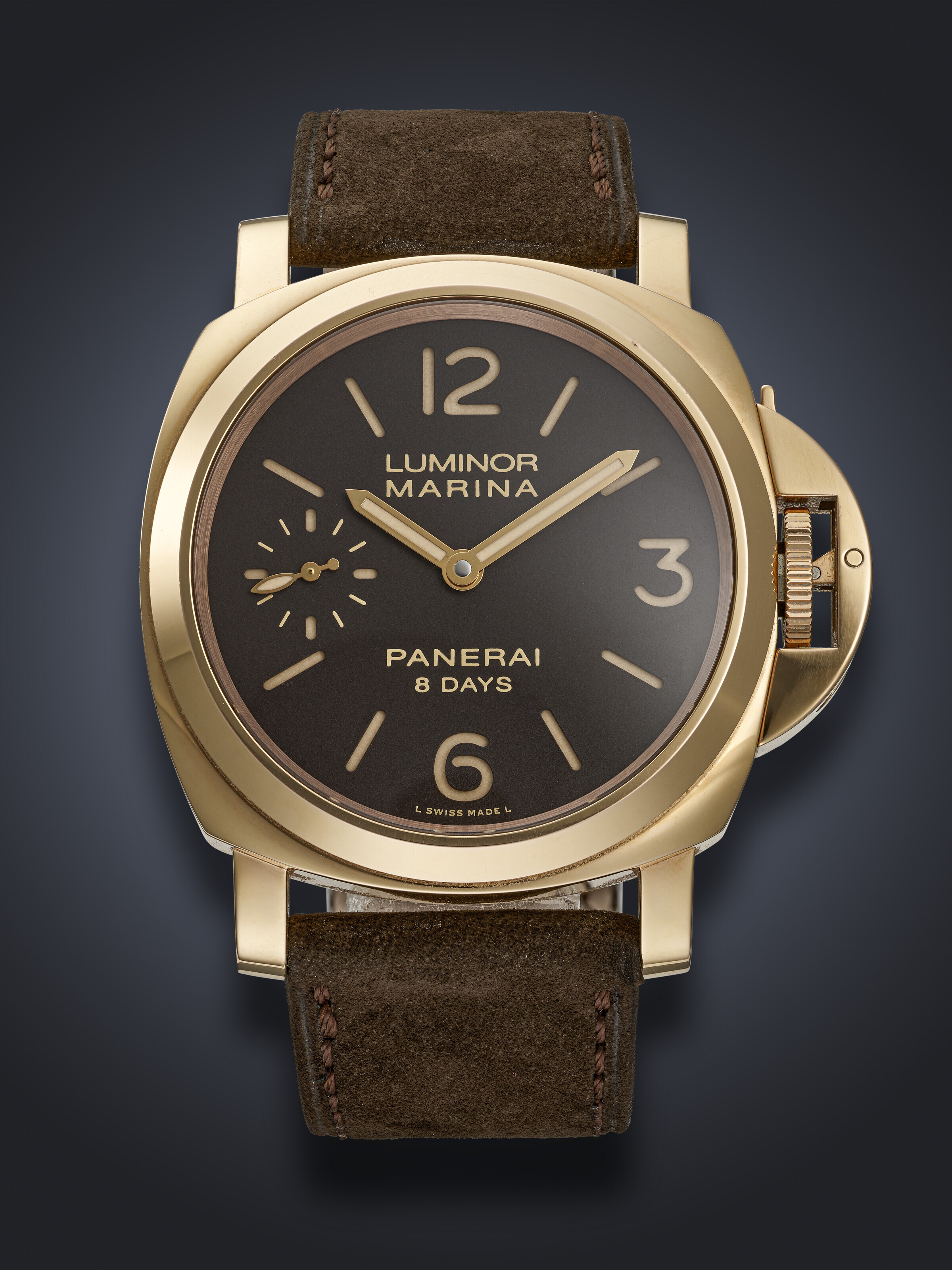 PANERAI LIMITED EDITION PINK GOLD LUMINOR NO. 442 500 REF. PAM511