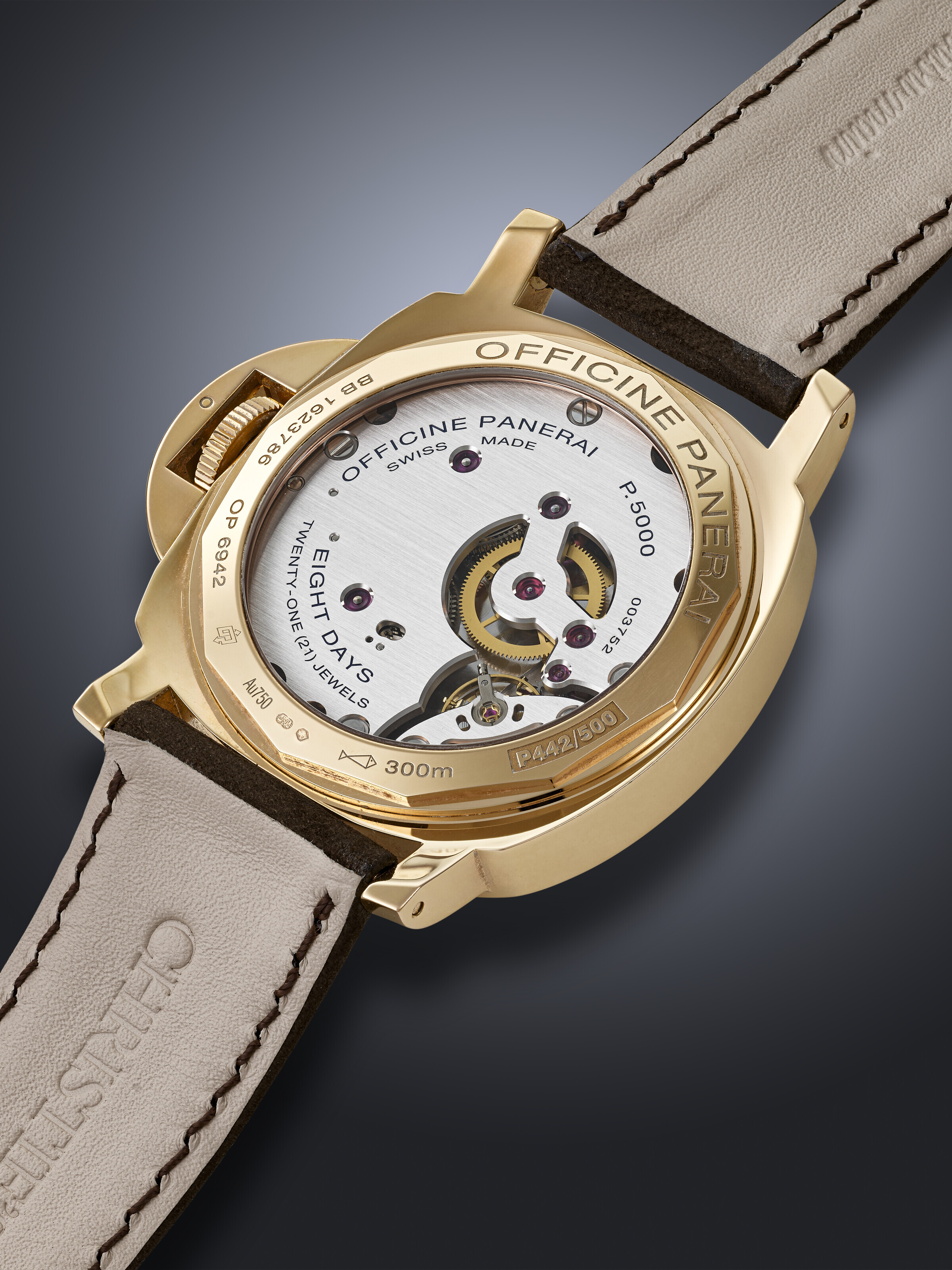 PANERAI LIMITED EDITION PINK GOLD LUMINOR NO. 442 500 REF